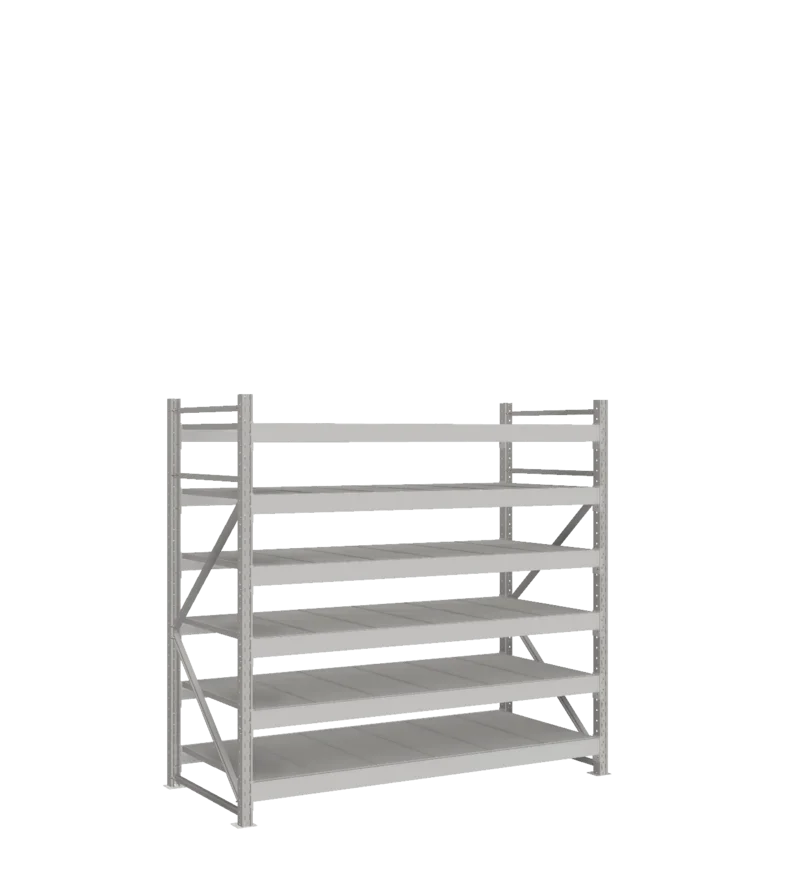 СТ-051 Стеллаж_1800/850/1800 полки цинк_6 ярусов