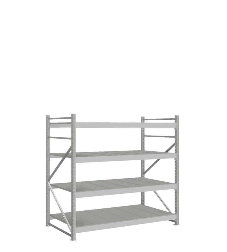 СТ-051 Стеллаж_1800/1050/1800 полки цинк_4 яруса