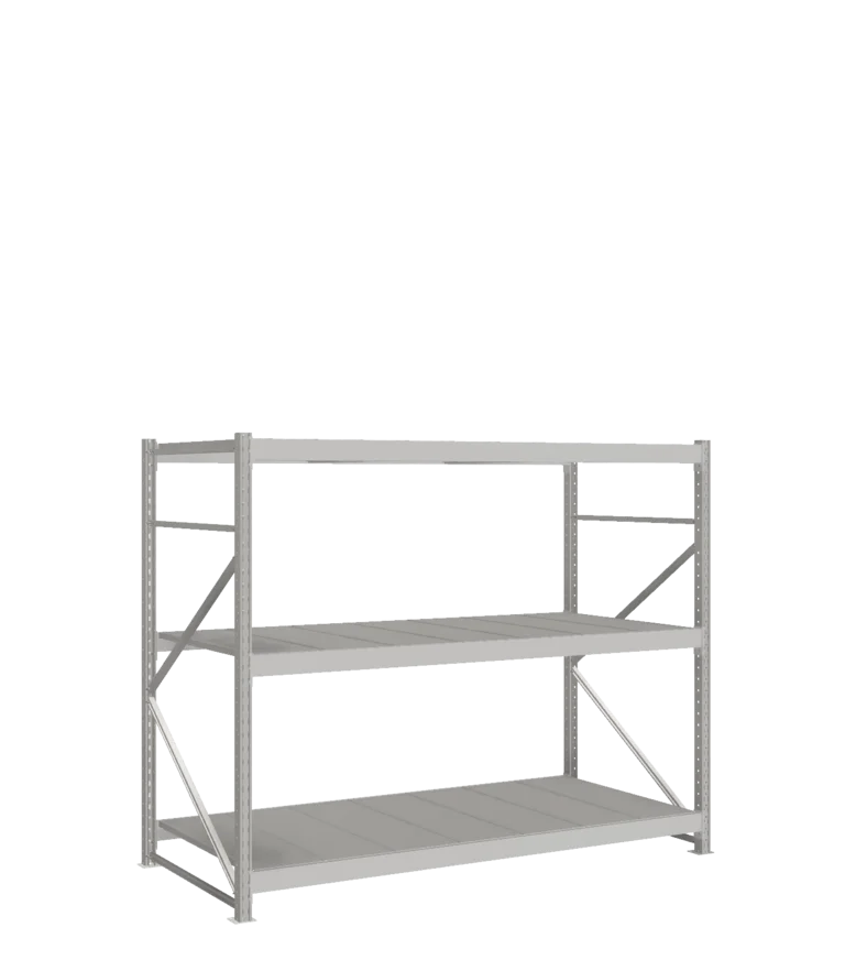 СТ-051 Стеллаж_1800/1050/2100 полки цинк_3 яруса