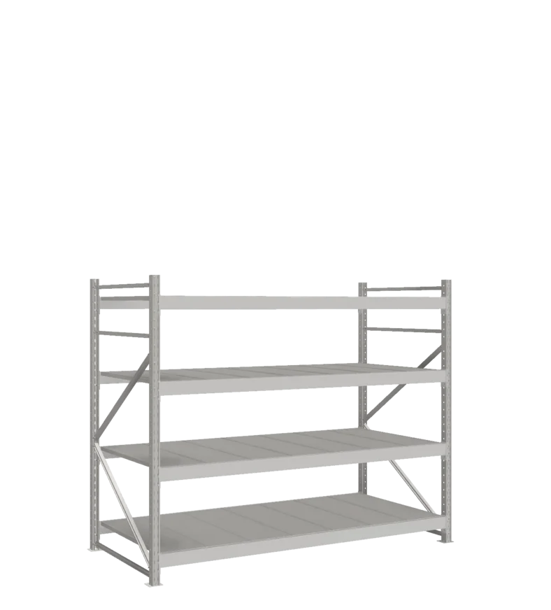 СТ-051 Стеллаж_1800/1050/2100 полки цинк_4 яруса