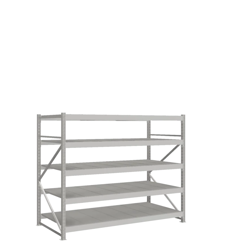 СТ-051 Стеллаж_1800/1050/2100 полки цинк_5 ярусов