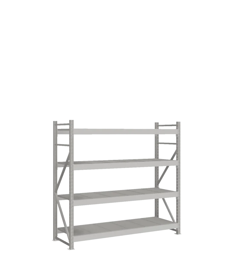 СТ-051 Стеллаж_1800/650/1800 полки цинк_4 яруса