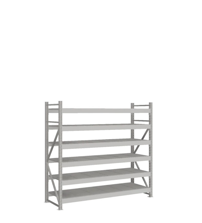 СТ-051 Стеллаж_1800/650/1800 полки цинк_6 ярусов