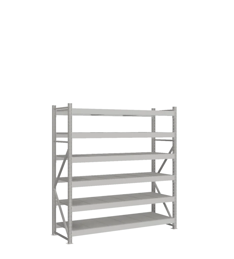 СТ-051 Стеллаж_2000/650/1800 полки цинк_6 ярусов