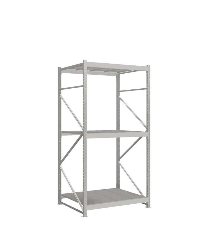 СТ-051 Стеллаж_2500/1050/1200_3 яруса полки цинк
