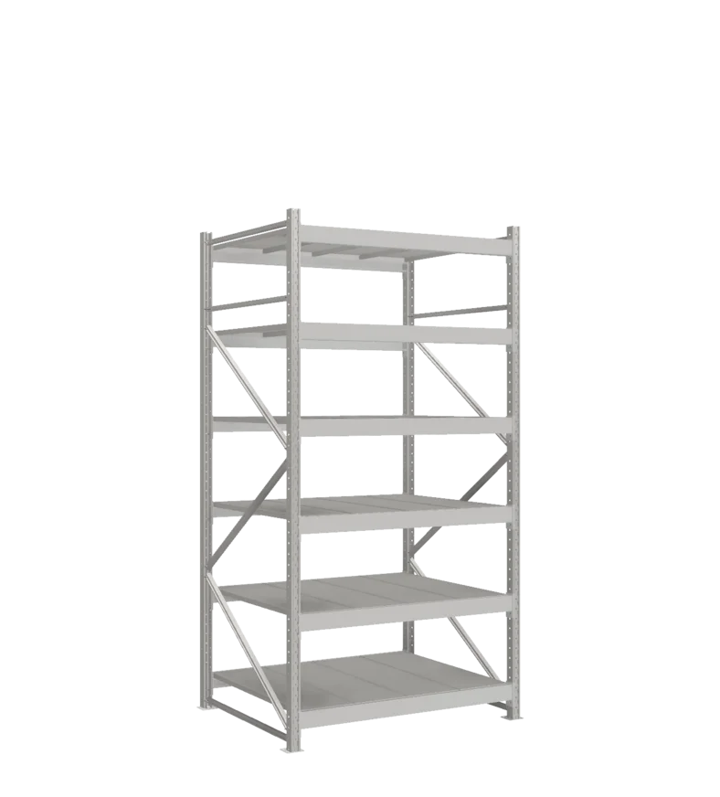 СТ-051 Стеллаж_2500/1050/1200 полки цинк_6 ярусов