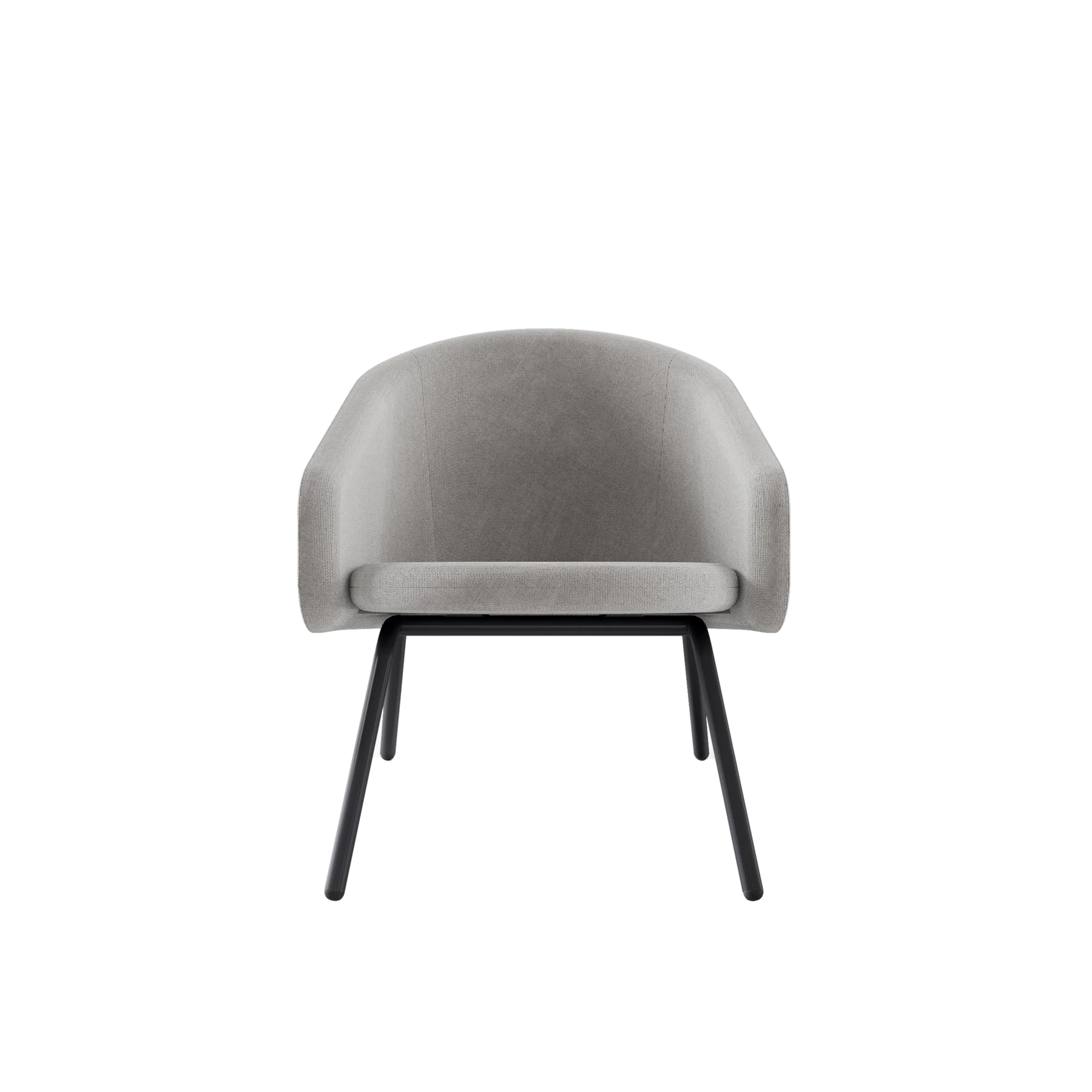 PLUM Кресло, 502-b002, RAL 9005 Муар Черный, Ткань серая