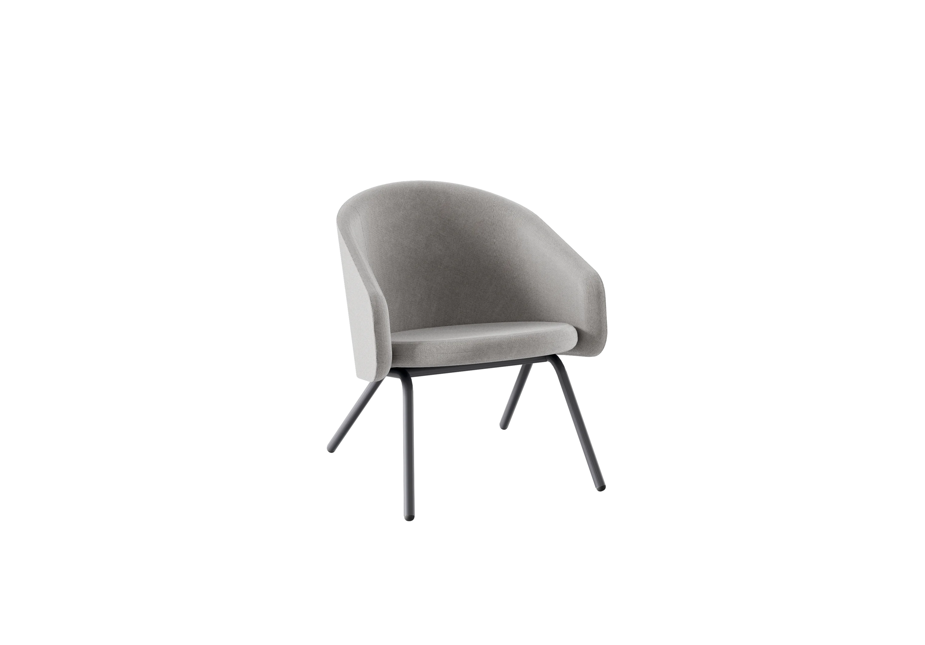 PLUM Кресло, 503-b002, RAL 7024 Муар Графитовый, Ткань серая