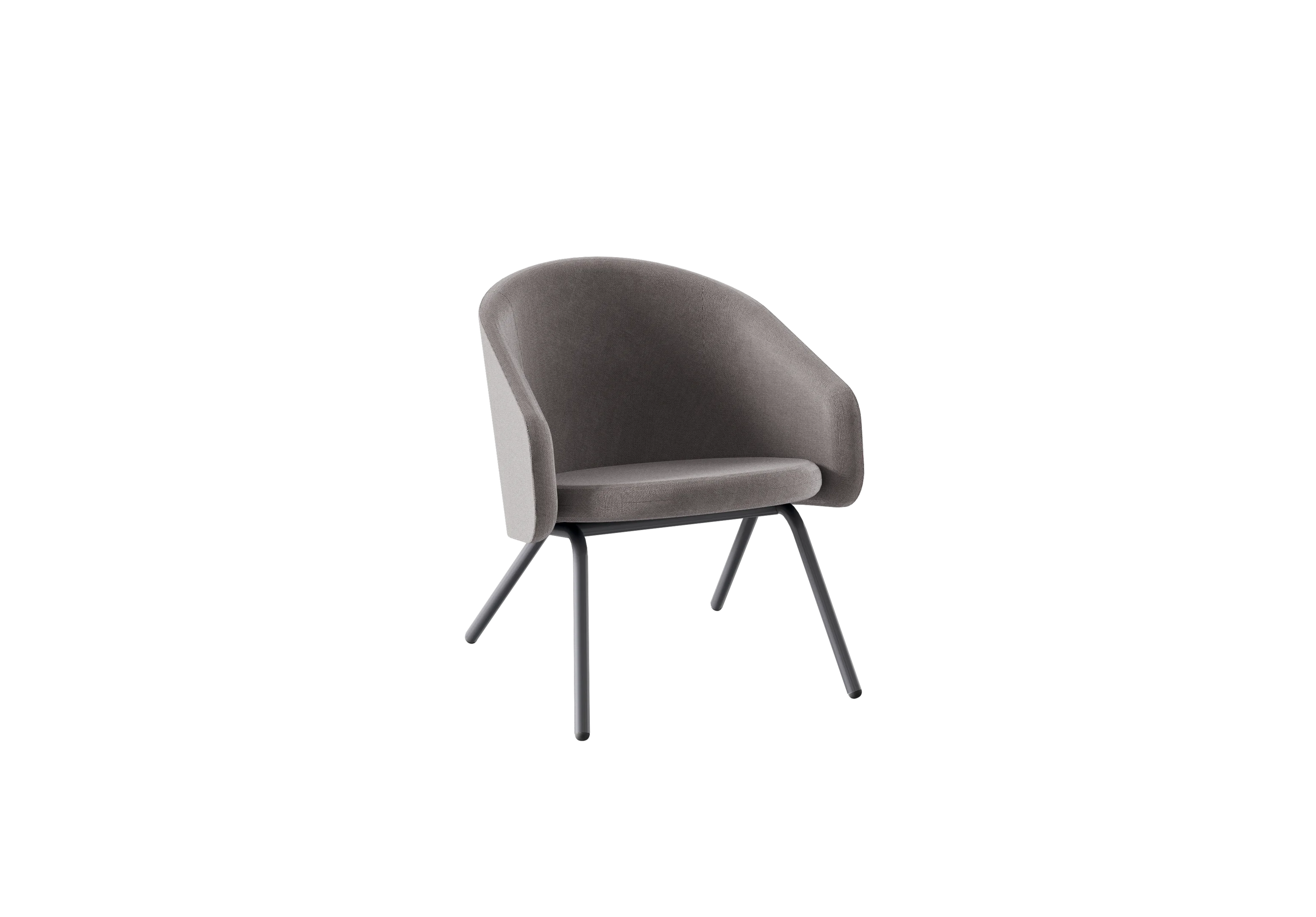 PLUM Кресло, 503-b008, RAL 7024 Муар Графитовый, Ткань серо-коричневая