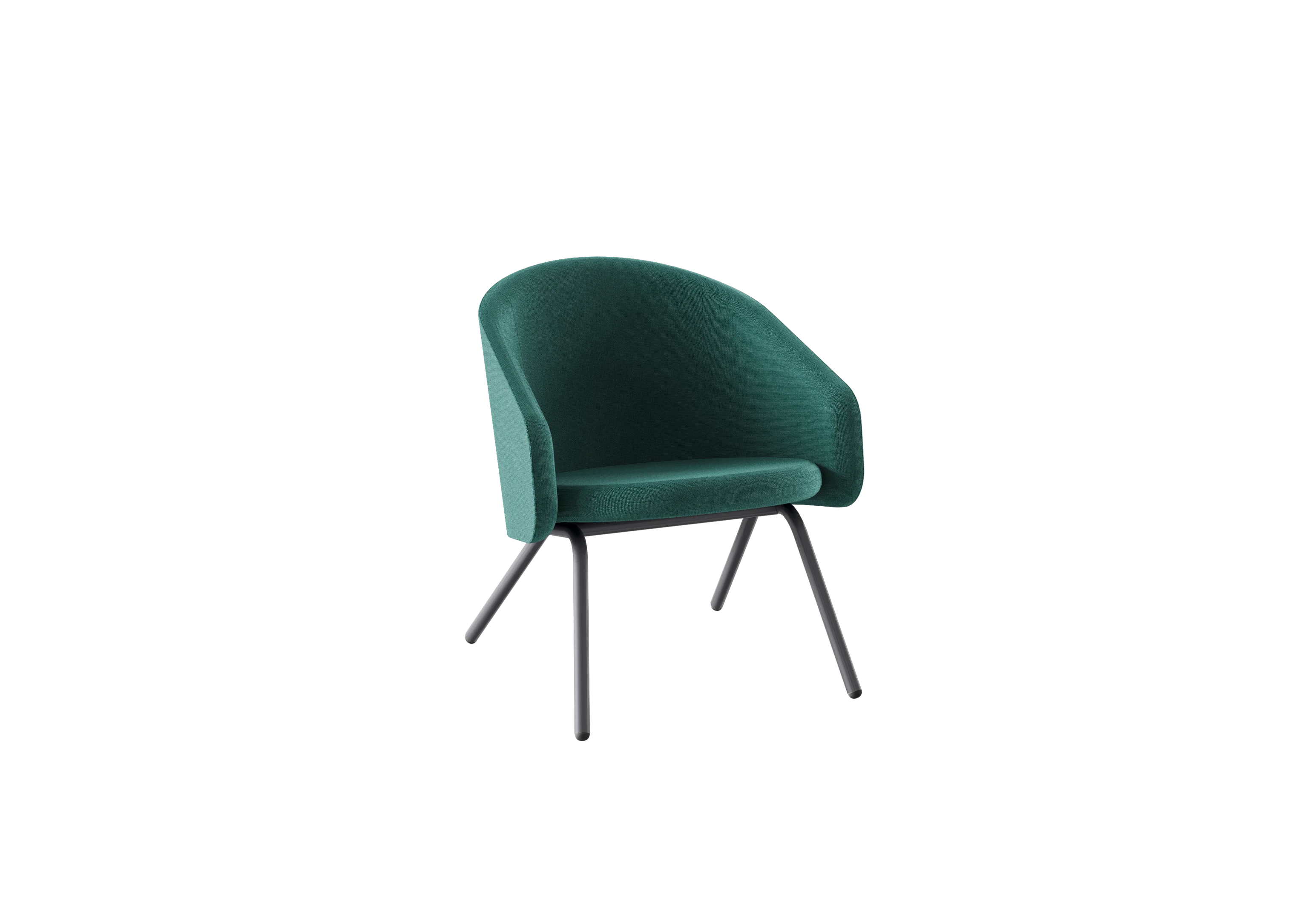 PLUM Кресло, 503-b012, RAL 7024 Муар Графитовый, Ткань зелёная