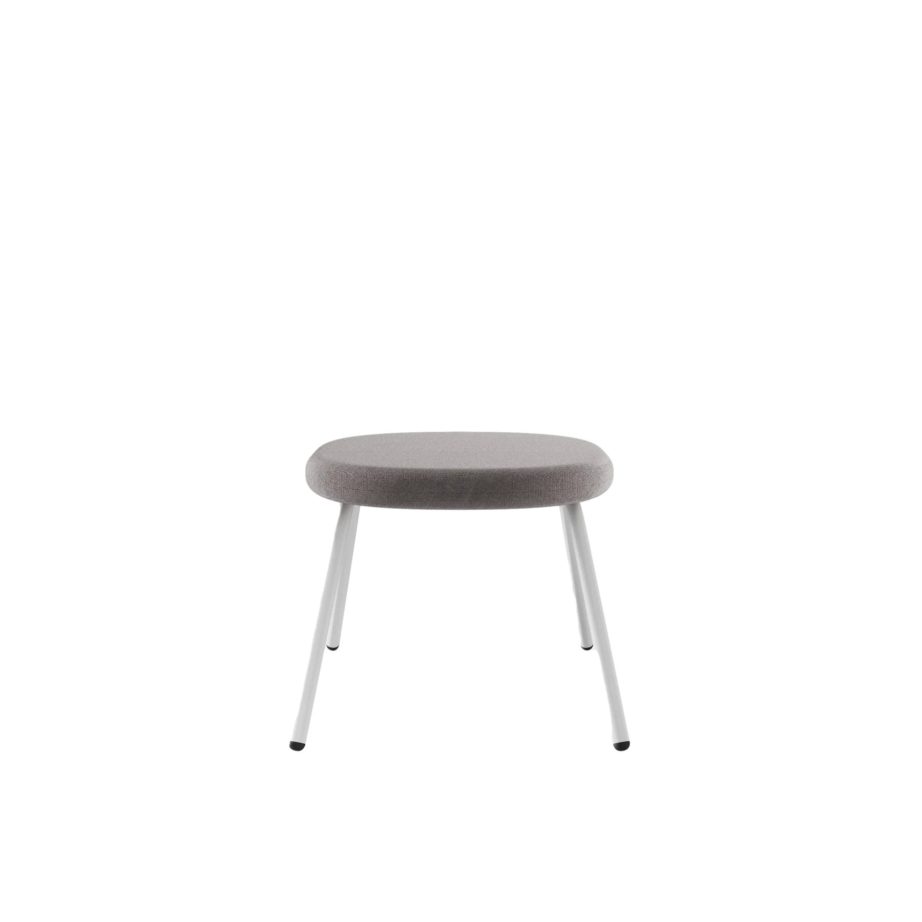 PLUM Оттоманка, 501-b008, Ткань серо-коричневая, RAL 9016 Муар Белый