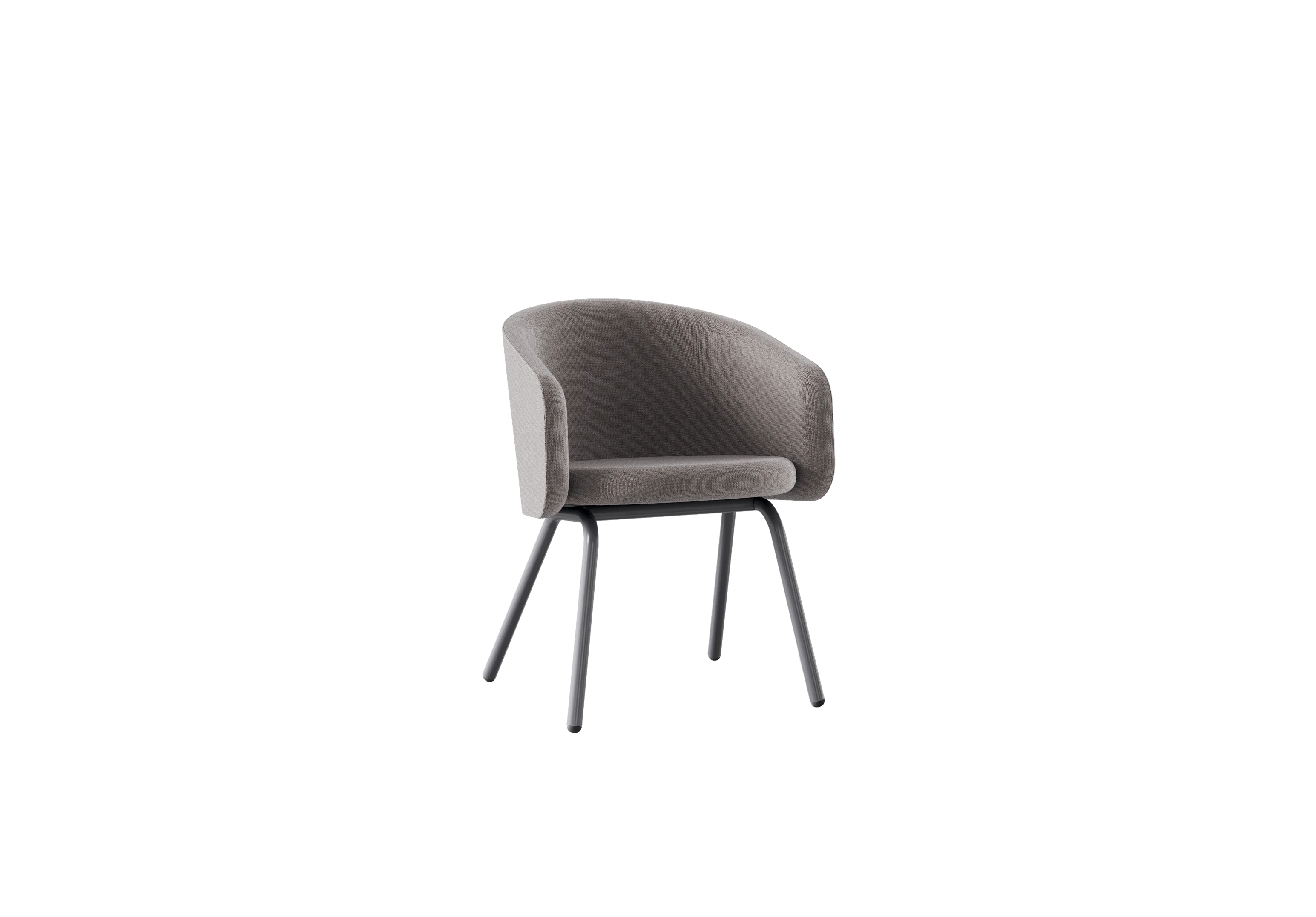 PLUM Стул, 503-b008, RAL 7024 Муар Графитовый, Ткань серо-коричневая