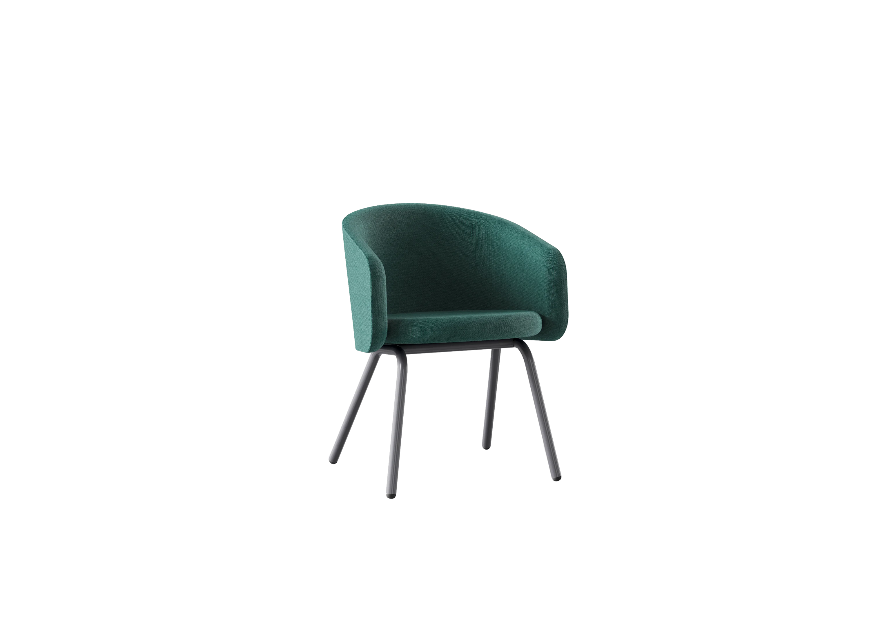 PLUM Стул, 503-b012, RAL 7024 Муар Графитовый, Ткань зелёная