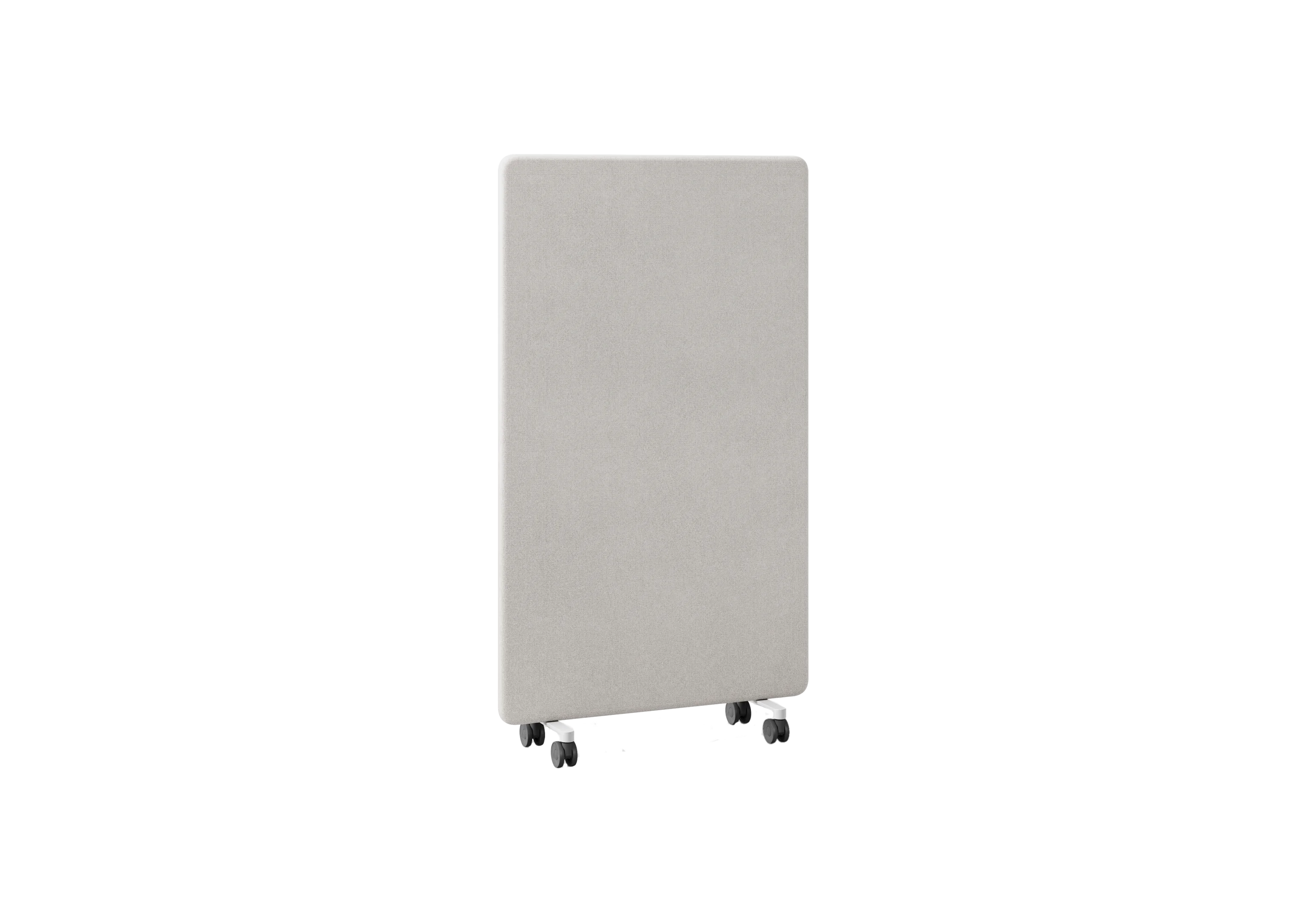 Панель 100х165 WALLY на колёсиках, 501-a002,RAL 9016 Белый, Ткань светло-серая