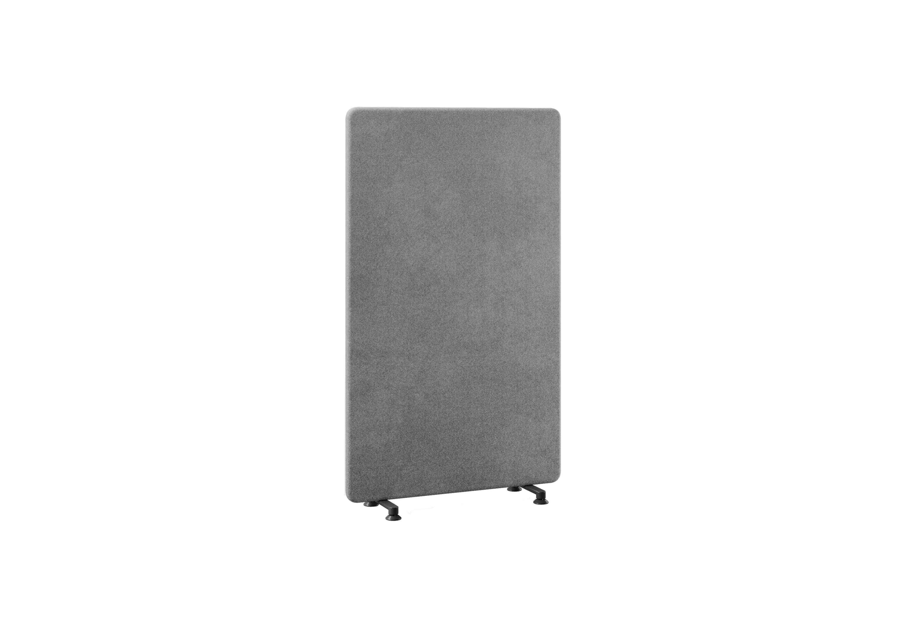 Панель 100х165 WALLY на широких ножках, 502-d001, RAL 9016 Муар Чёрный, Ткань шерсть серая