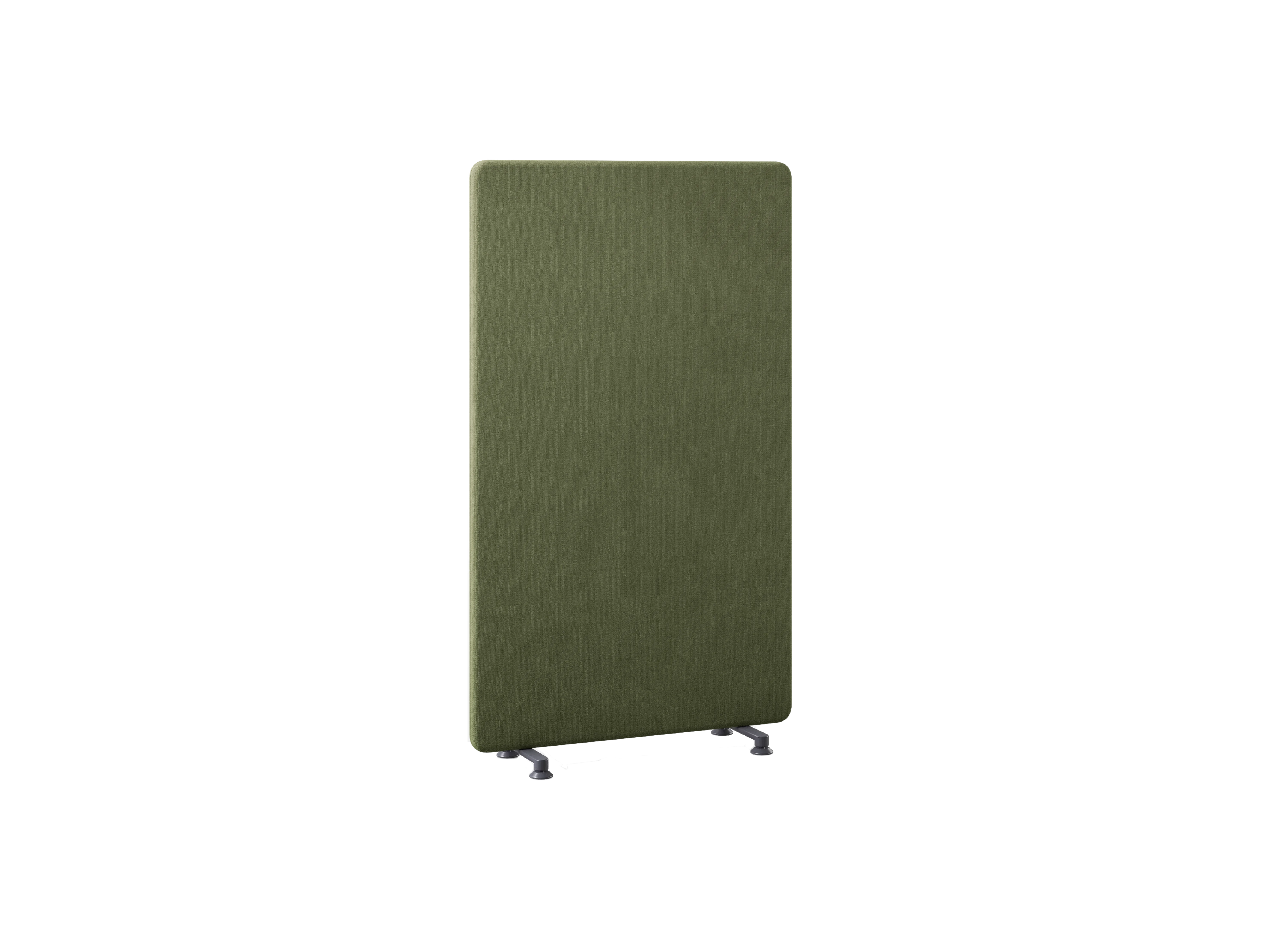 Панель 100х165 WALLY на широких ножках, 503-a012, RAL 9016 Муар Графитовый, Ткань зелёная