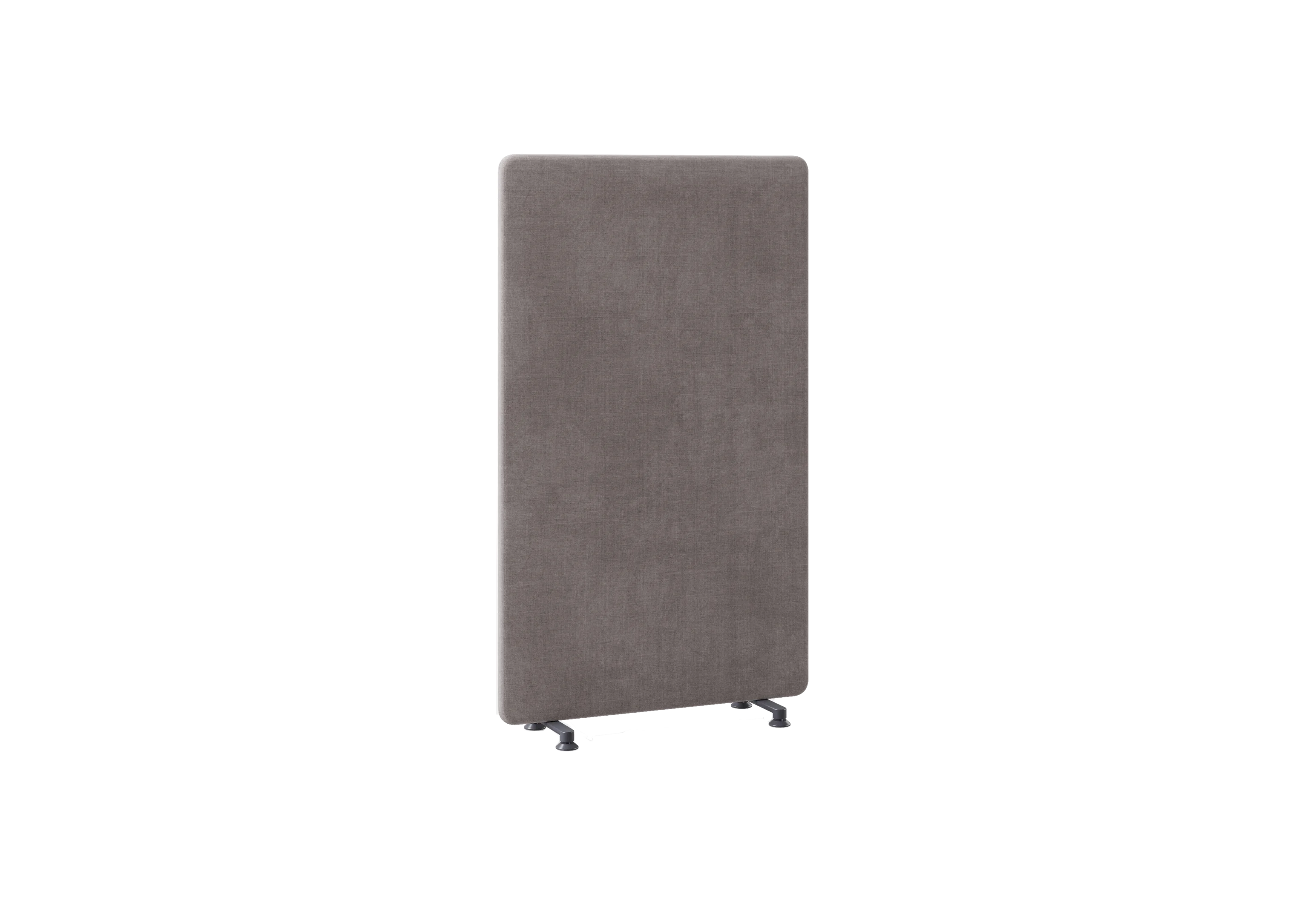 Панель 100х165 WALLY на широких ножках, 503-b008, RAL 9016 Муар Графитовый, Ткань серо-коричневая
