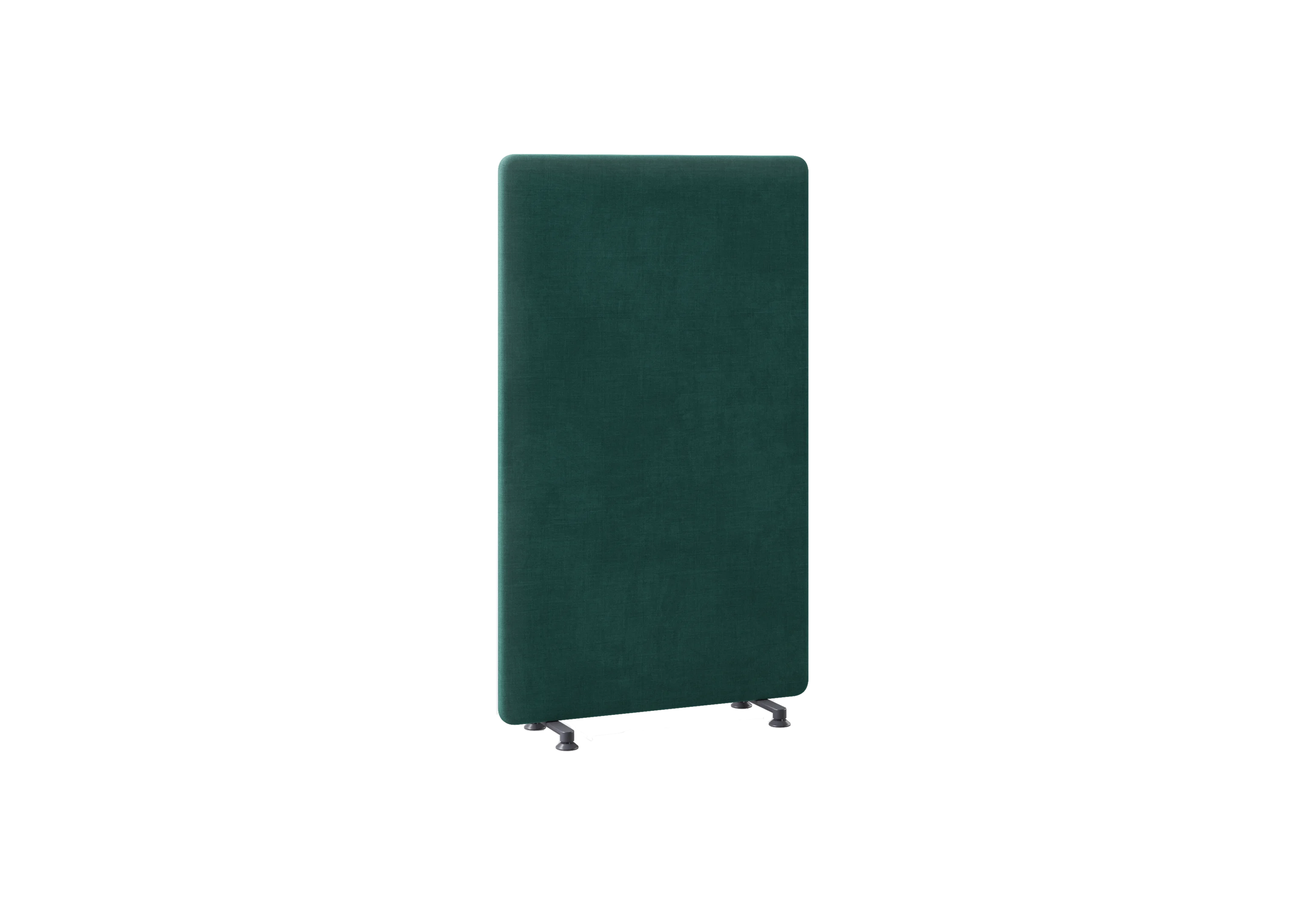 Панель 100х165 WALLY на широких ножках, 503-b012, RAL 9016 Муар Графитовый, Ткань зелёная