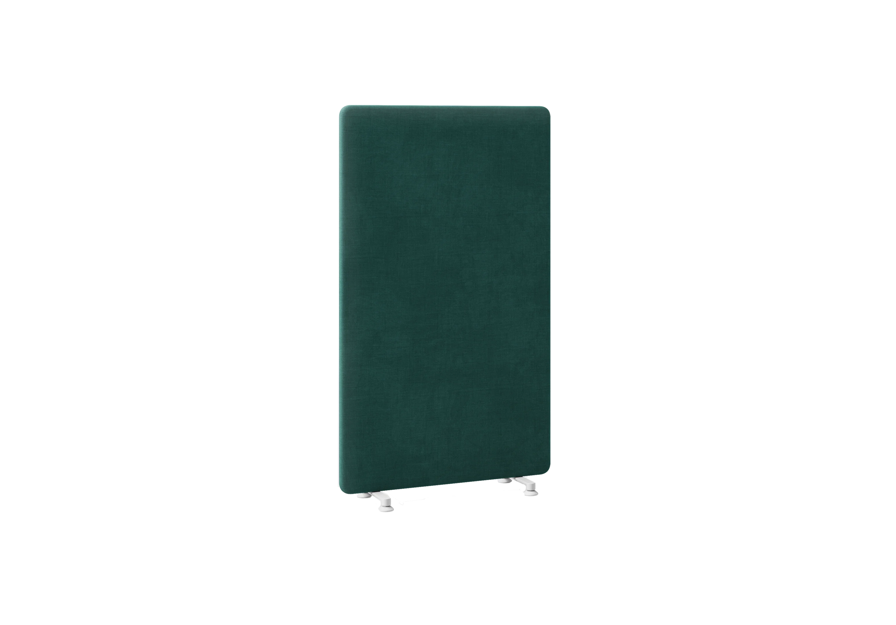 Панель 100х165 WALLY на широких ножках, 501-b012, RAL 9016 Белый, Ткань зелёная