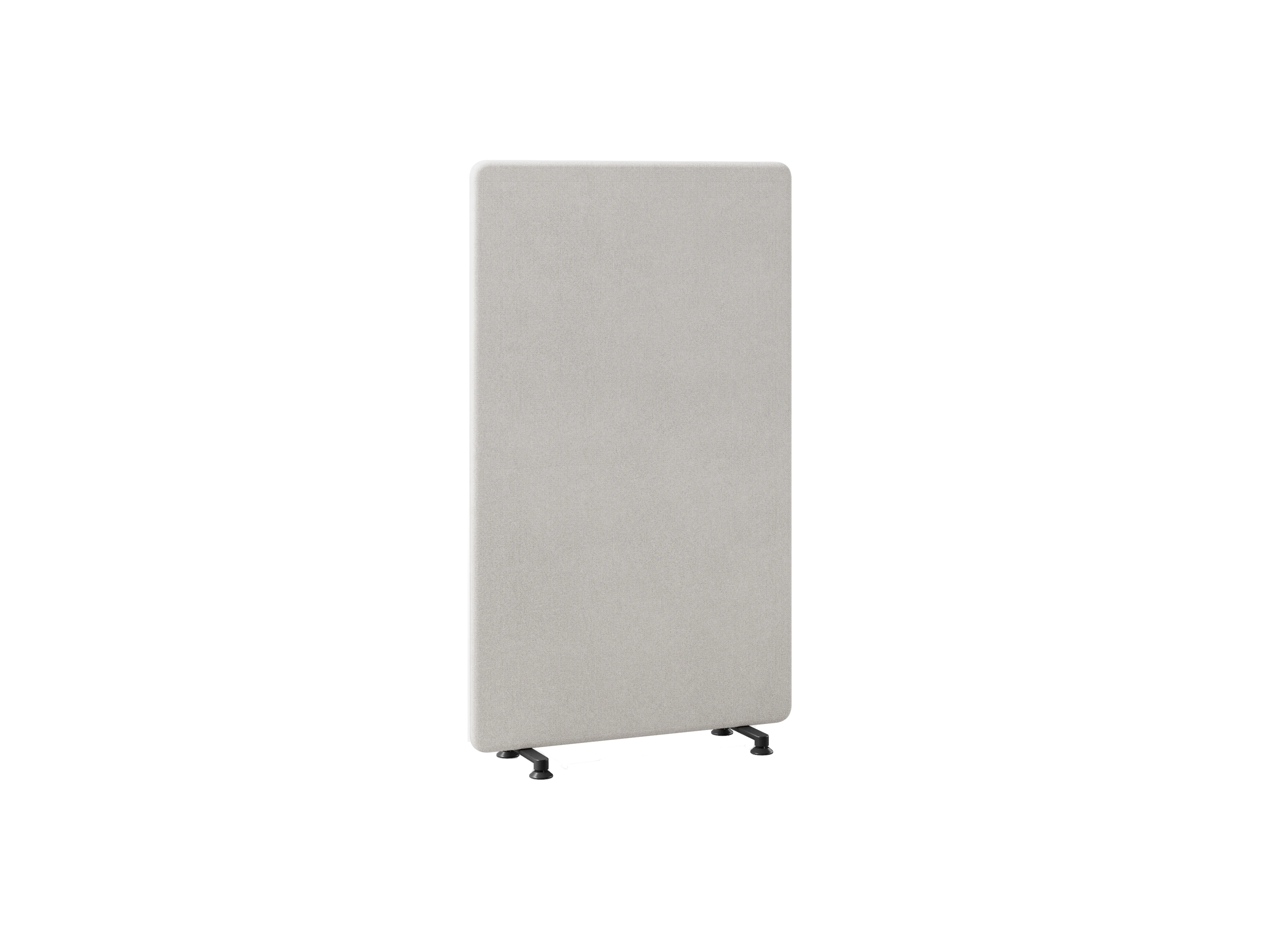Панель 100х165 WALLY на широких ножках, 502-a002, RAL 9016 Муар Чёрный, Ткань светло-серая