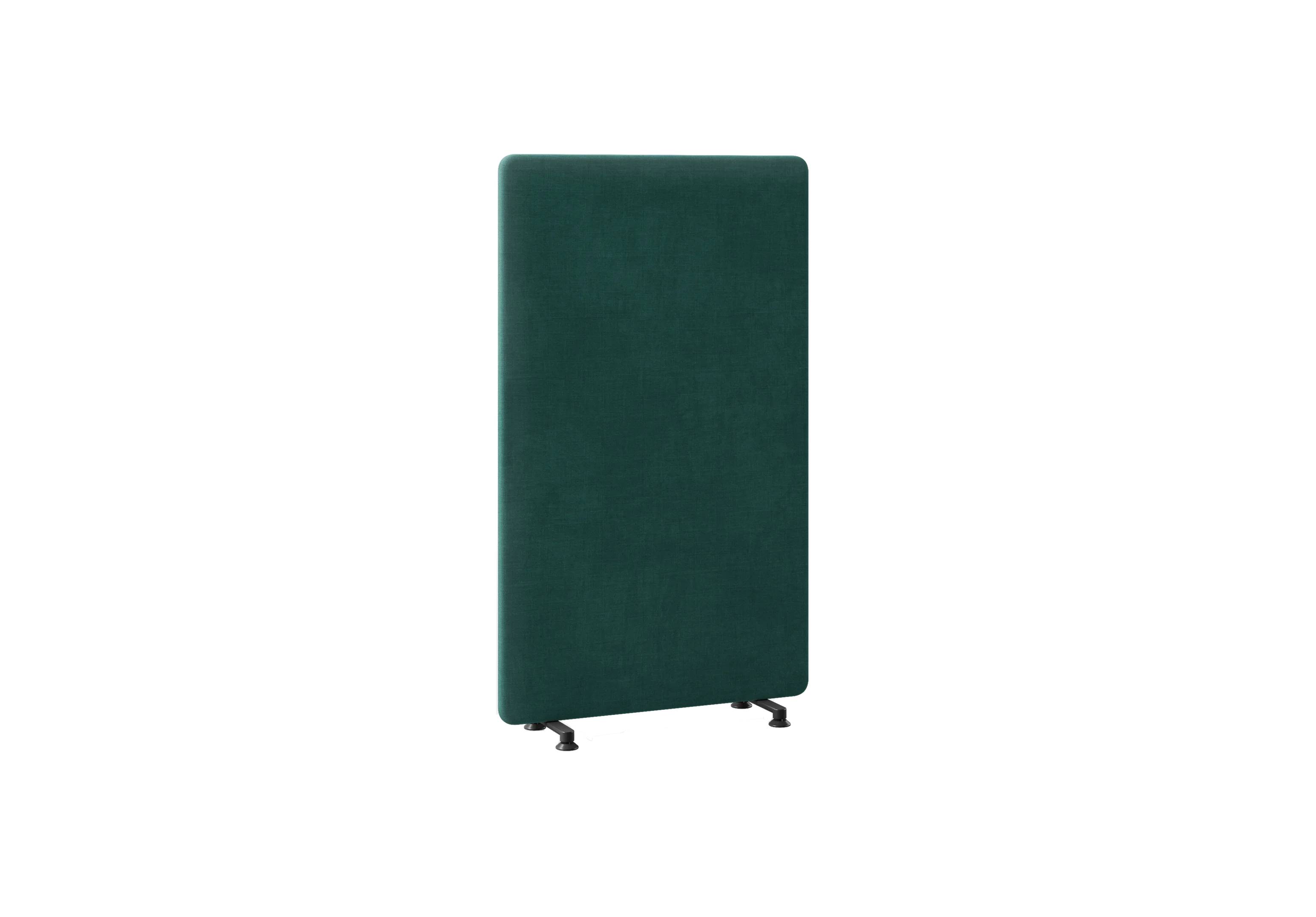 Панель 100х165 WALLY на широких ножках, 502-b012, RAL 9016 Муар Чёрный, Ткань зелёная
