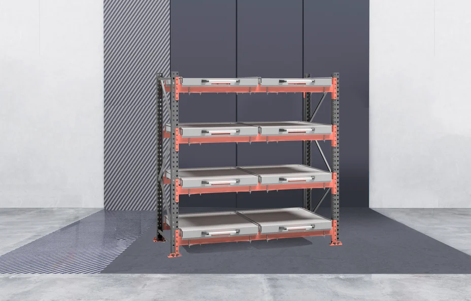 Стеллажи с выкатными платформами