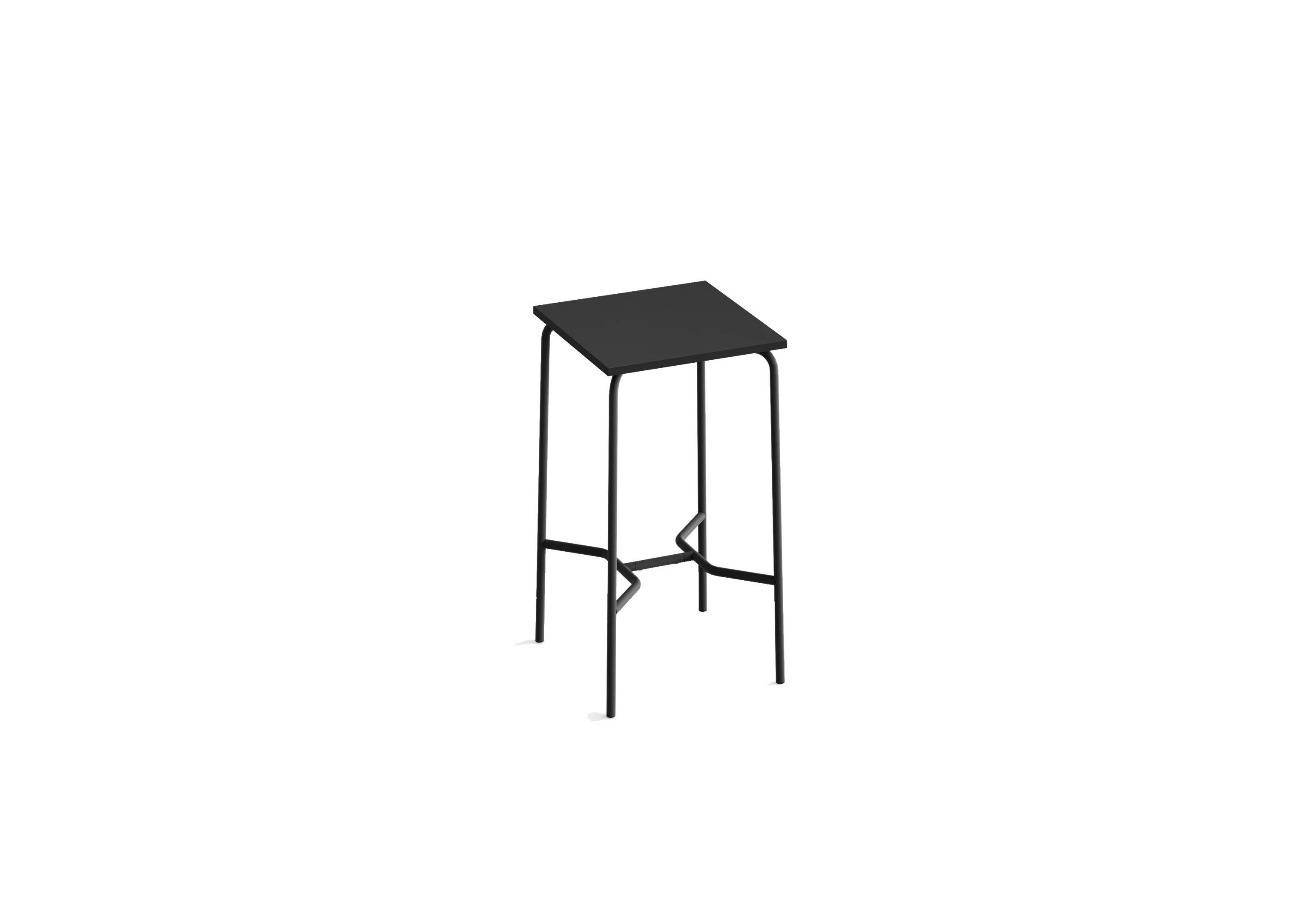 Стол барный GIBKO квадратный RAL 9005, Муар чёрный