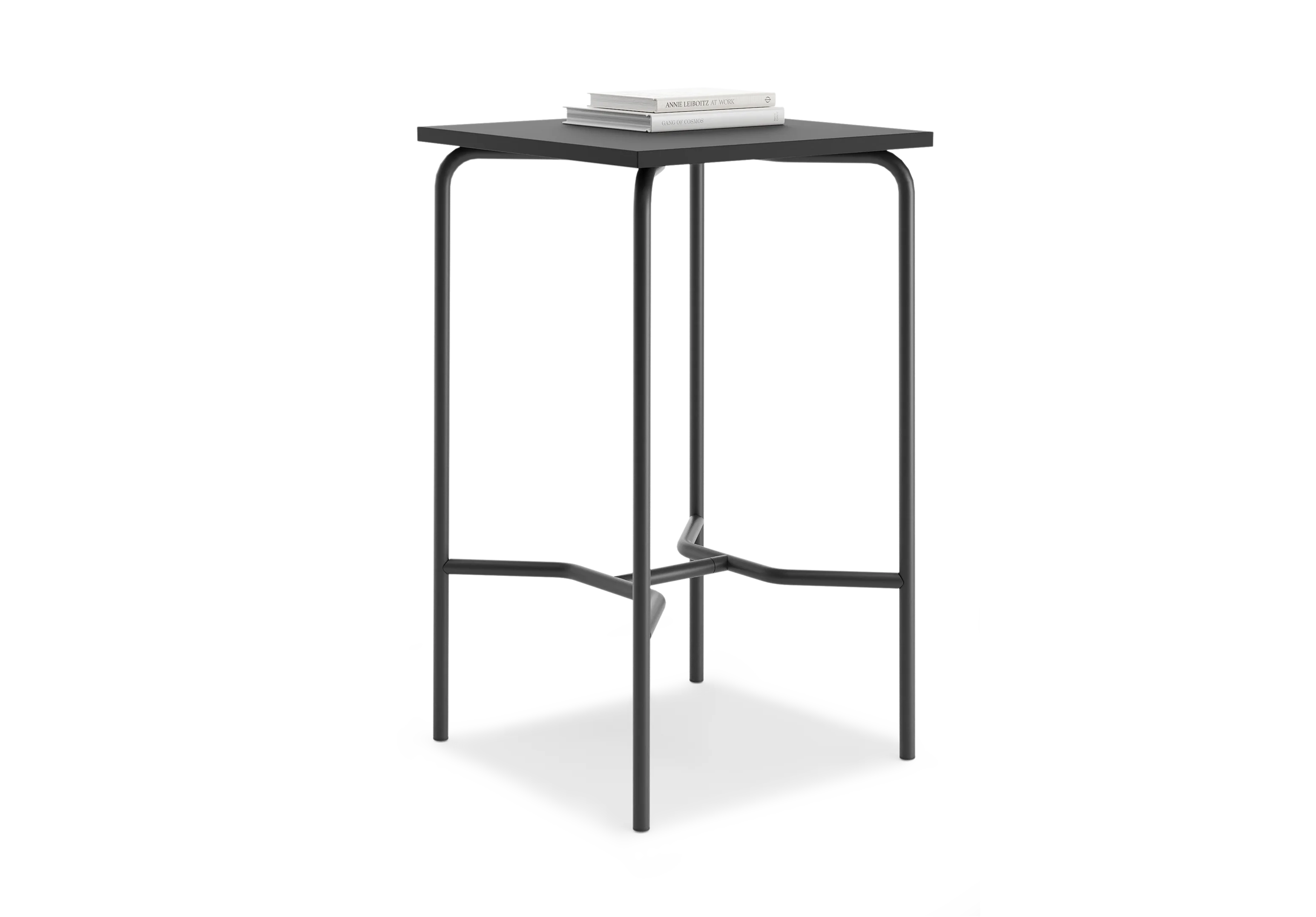 Стол барный GIBKO квадратный RAL 9005, Муар чёрный