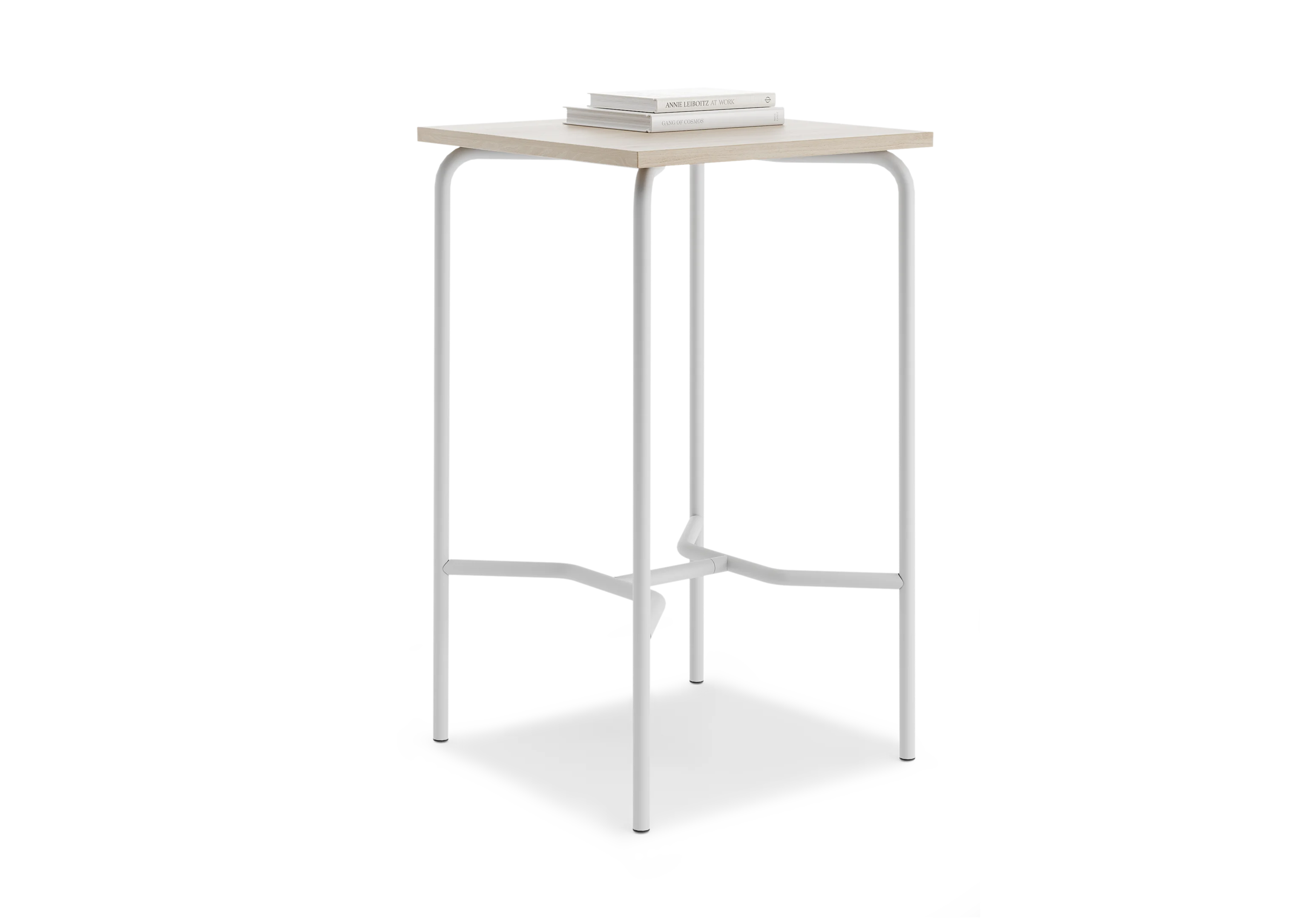 Стол барный GIBKO квадратный, RAL 9016, Акация Лэйклэнд