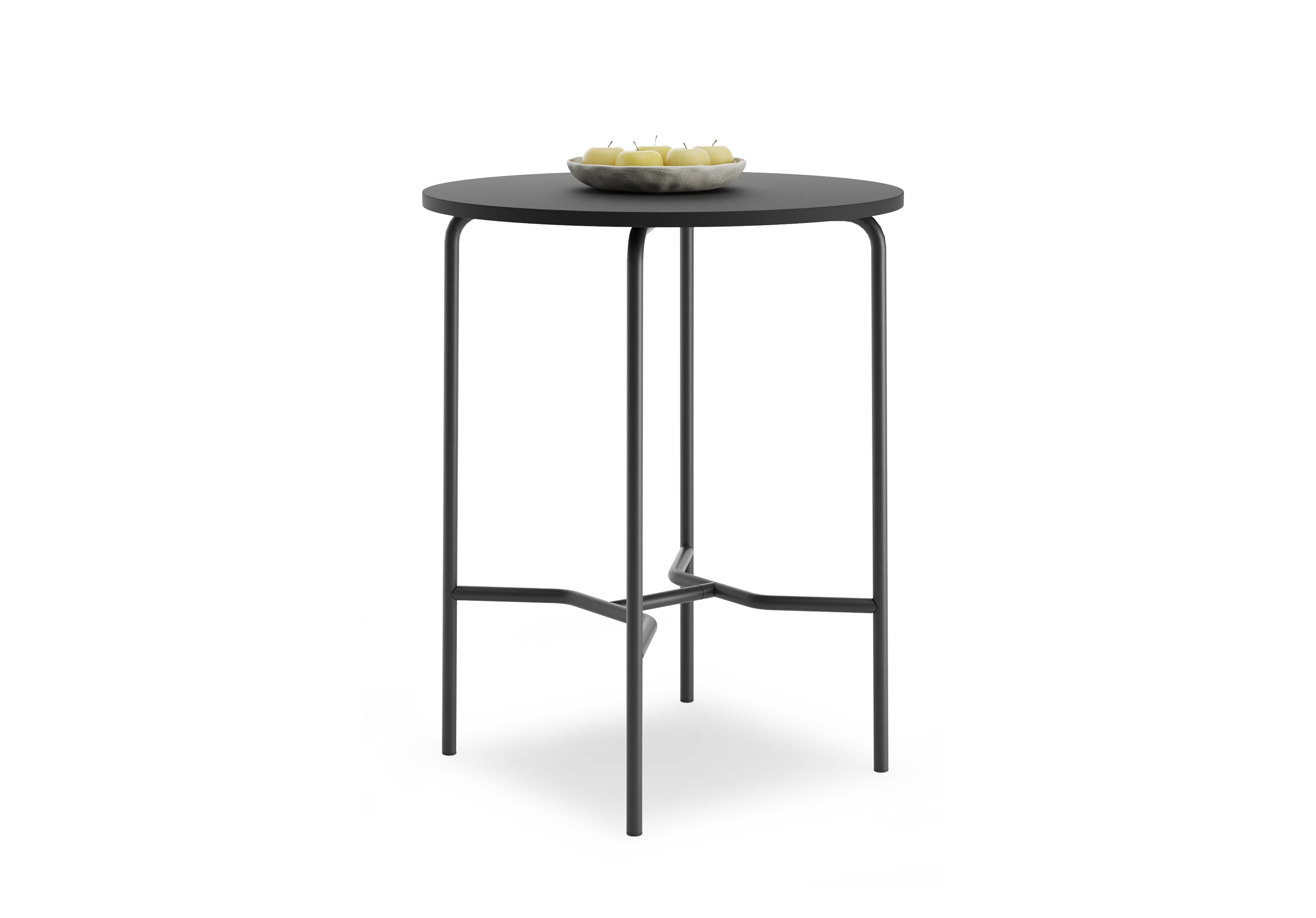 Стол барный GIBKO круглый RAL 9005, Муар чёрный