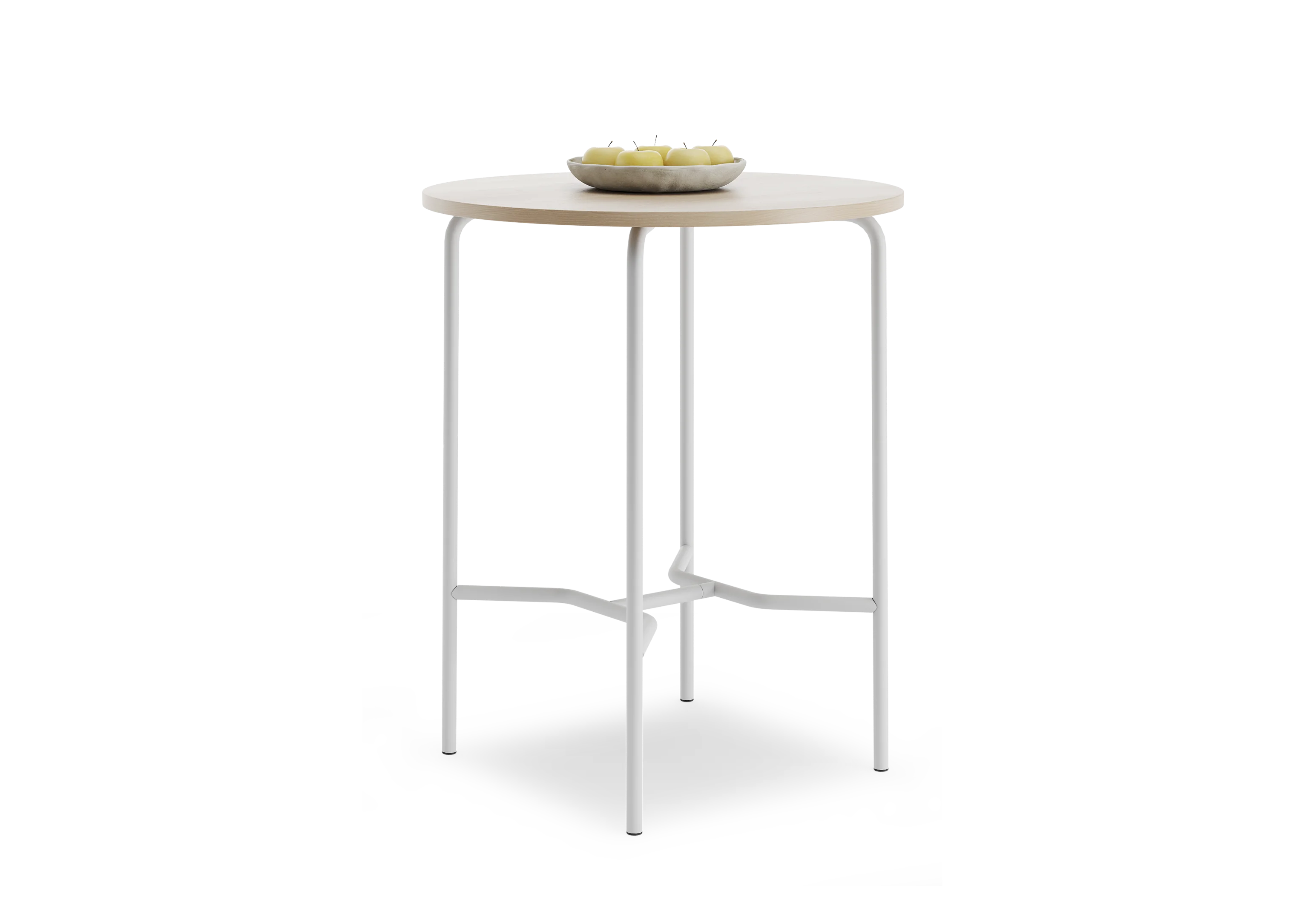 Стол барный GIBKO круглый RAL 9016, Акация Лэйклэнд