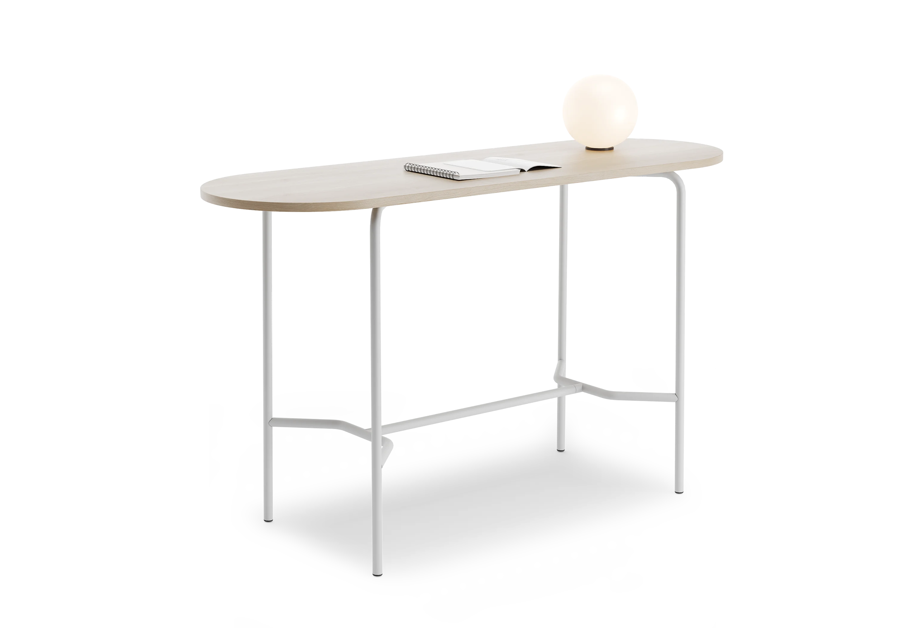 Стол барный GIBKO овальный RAL 9016 Акация Лэйклэнд