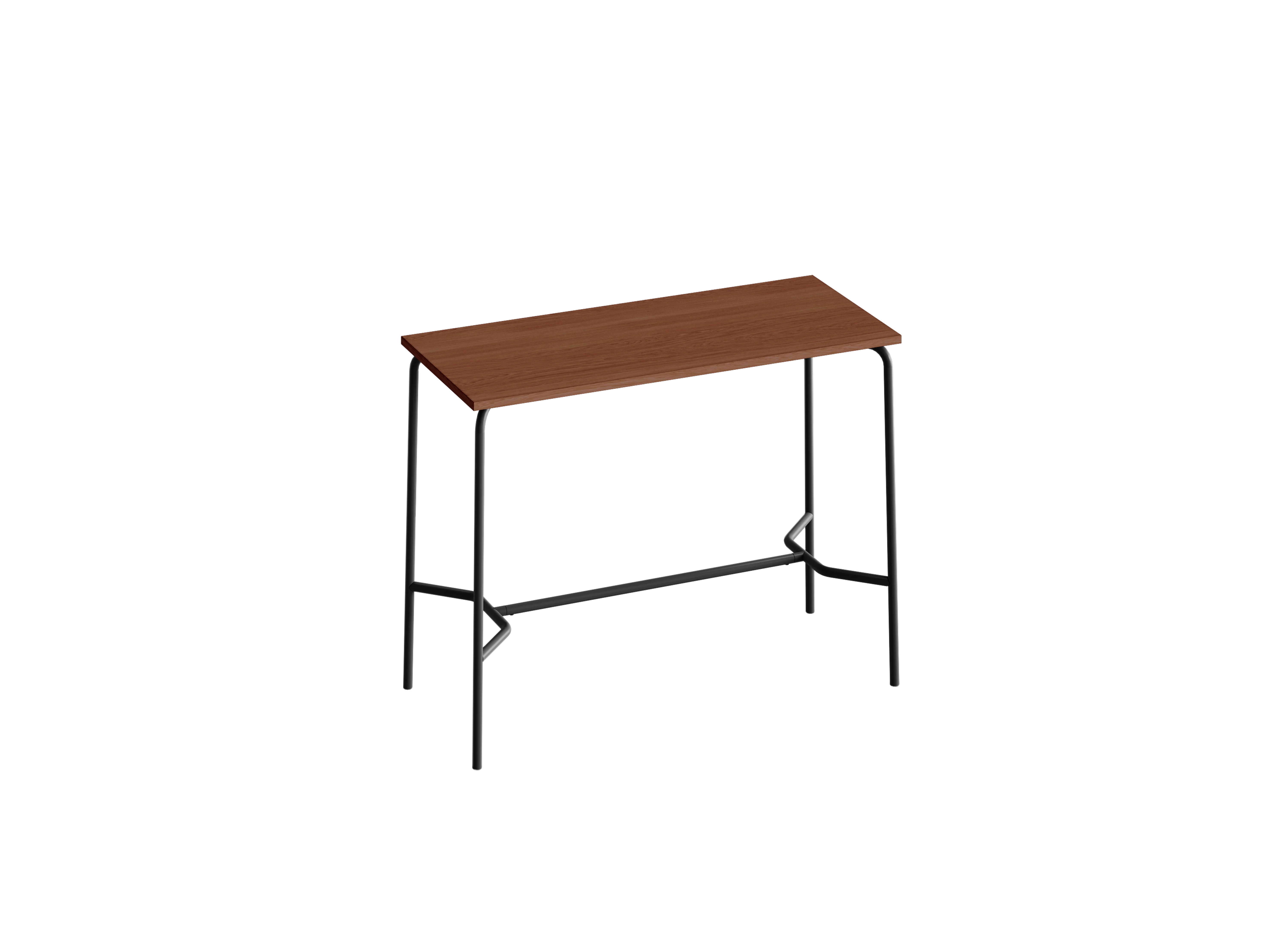Стол барный GIBKO прямоугольный 140х60 RAL 9005, Орех Дижон натуральный