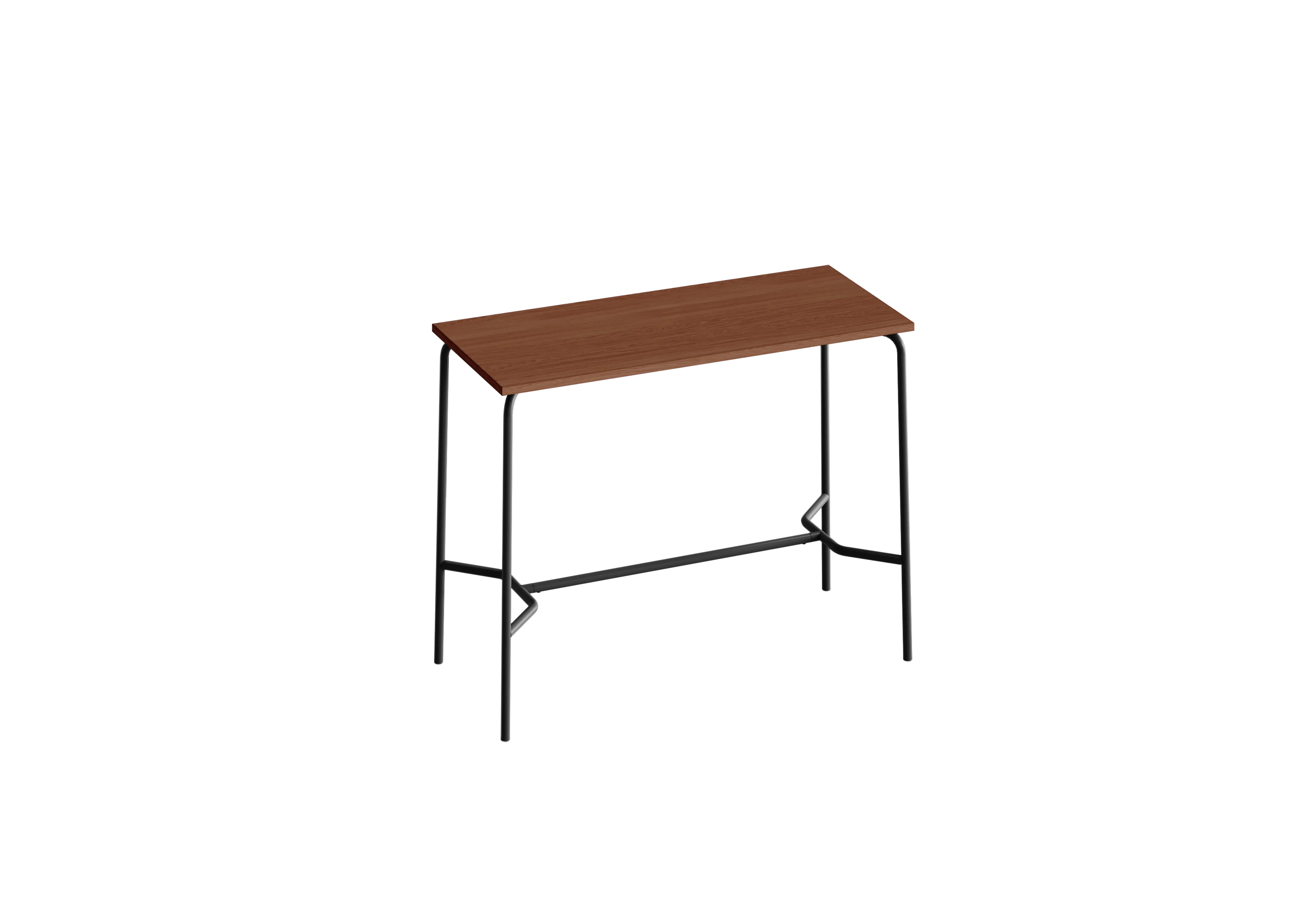 Стол барный GIBKO прямоугольный 120х60 RAL 9005, Орех Дижон натуральный