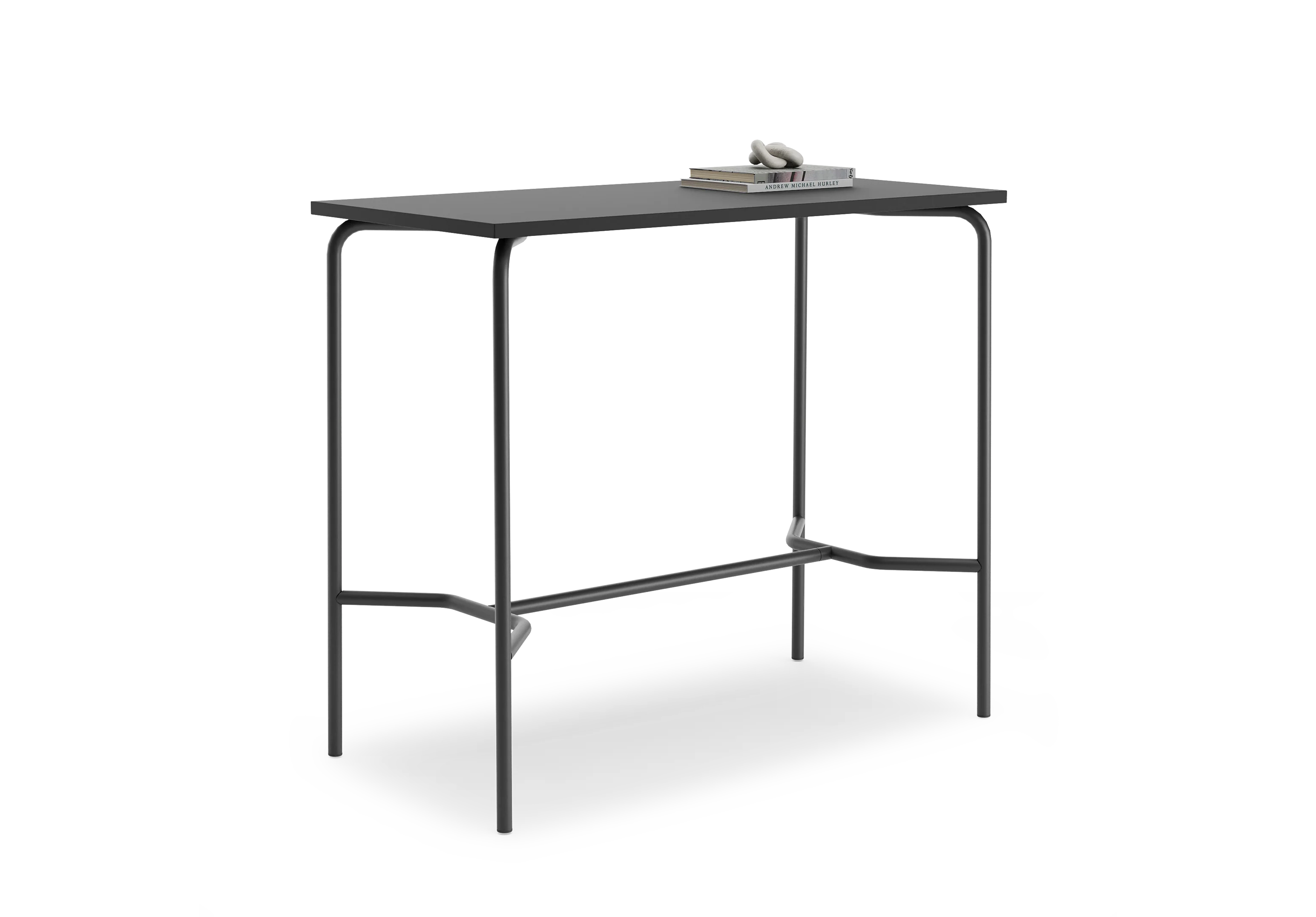 Стол барный GIBKO прямоугольный 140х60 RAL 9005, Муар чёрный