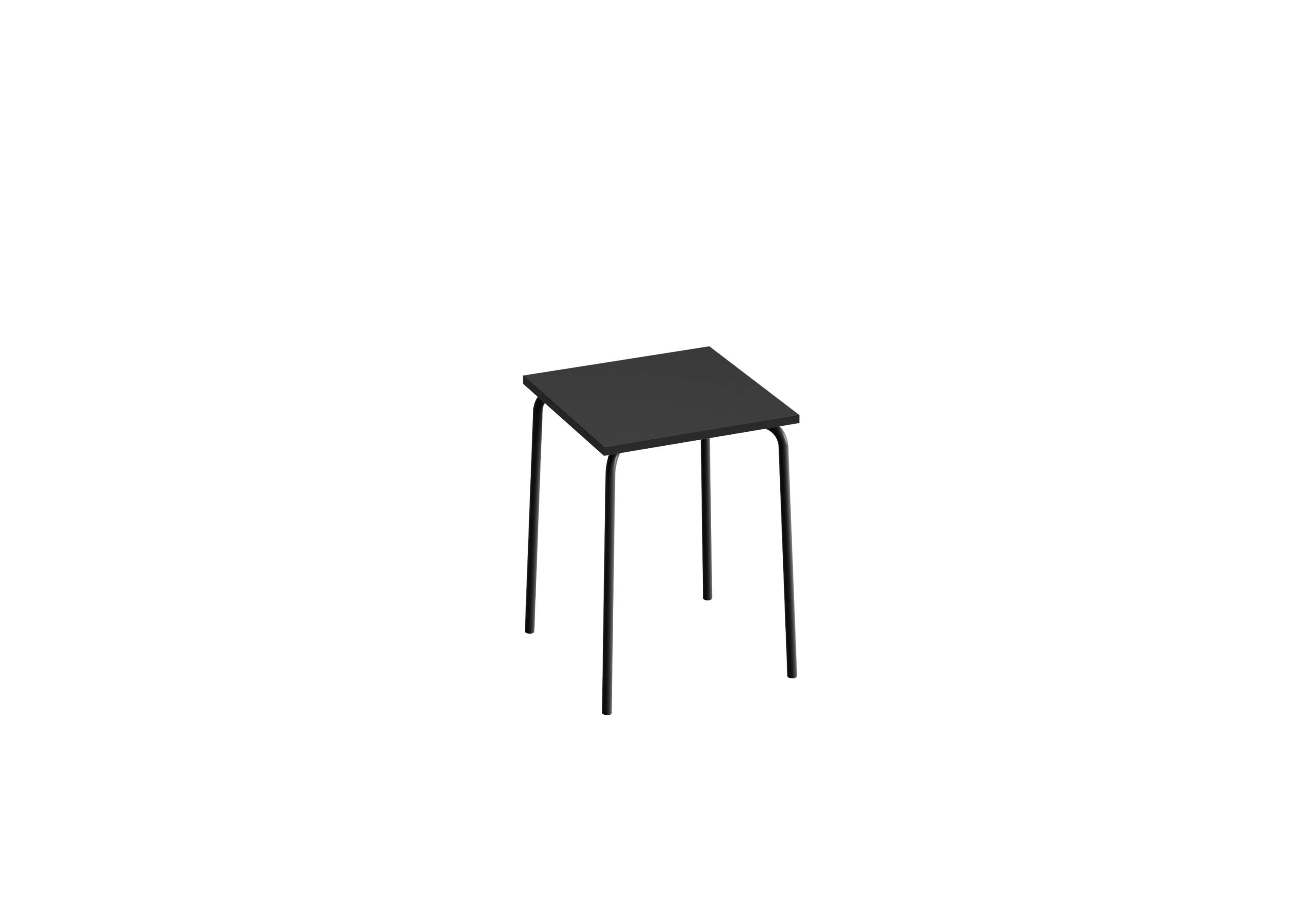 Стол квадратный GIBKO 60х60 RAL 9005, Муар чёрный