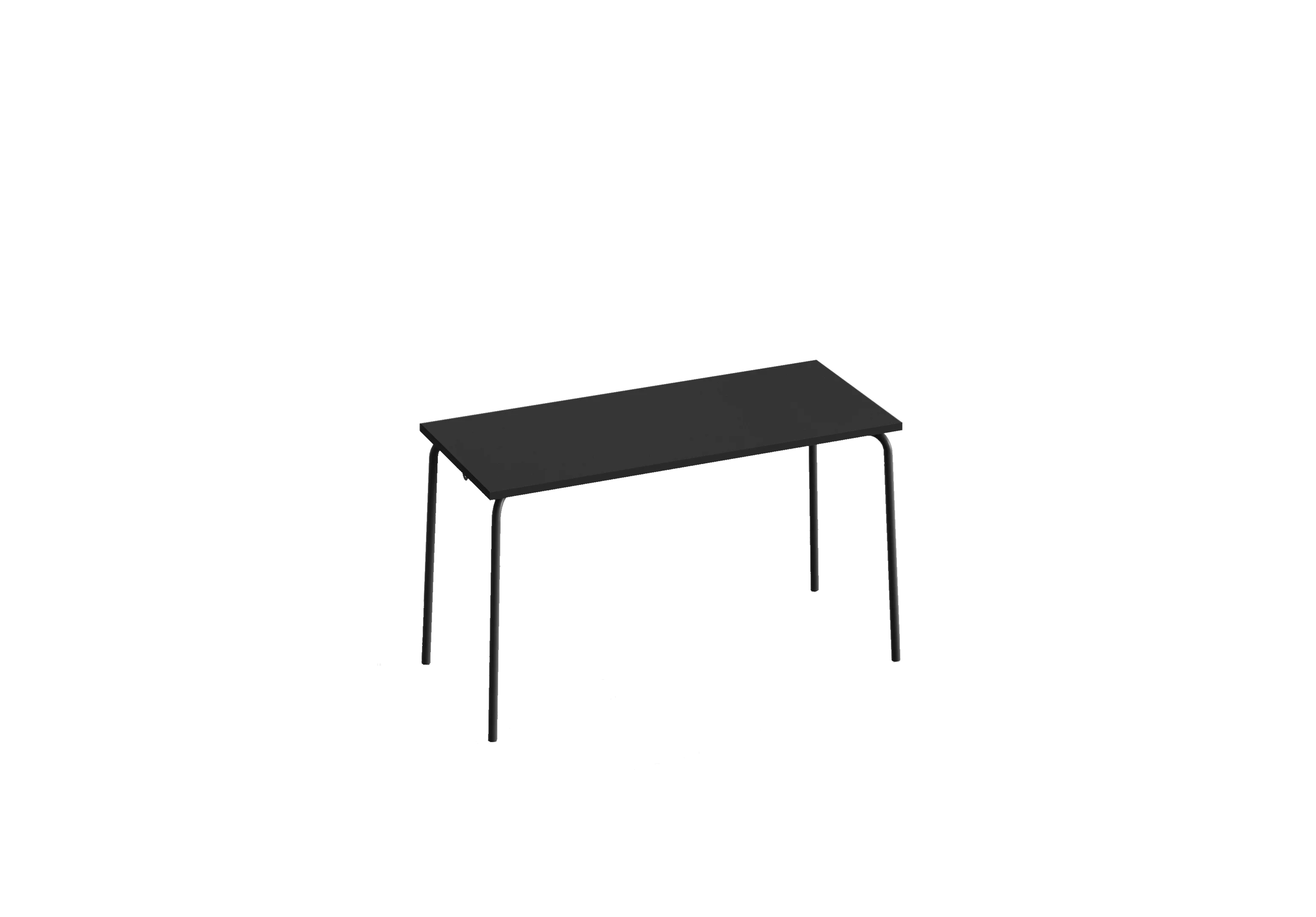 Стол прямоугольный GIBKO 120х60 RAL 9005, Муар чёрный