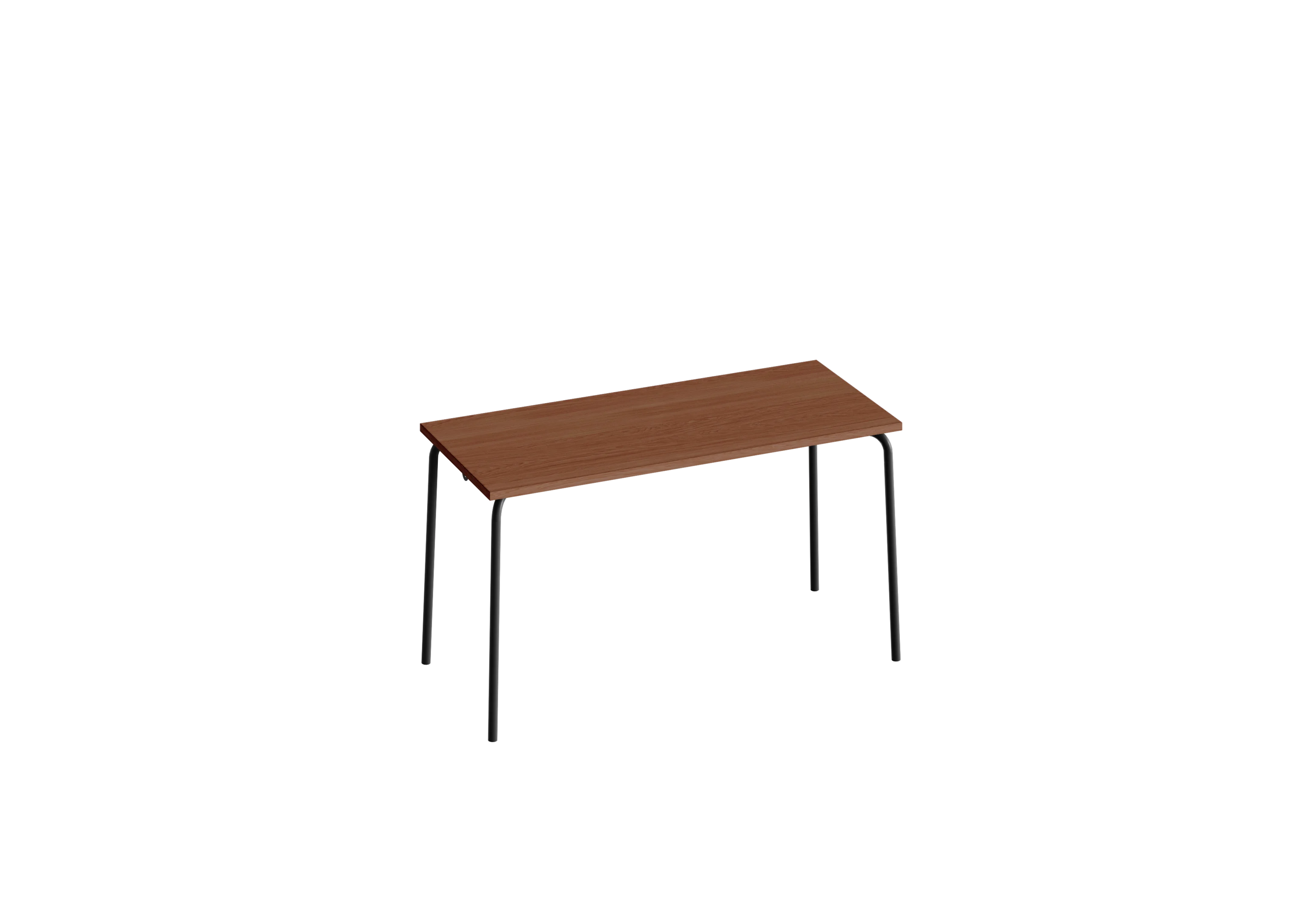 Стол прямоугольный GIBKO 120х60 RAL 9005, Орех Дижон натуральный