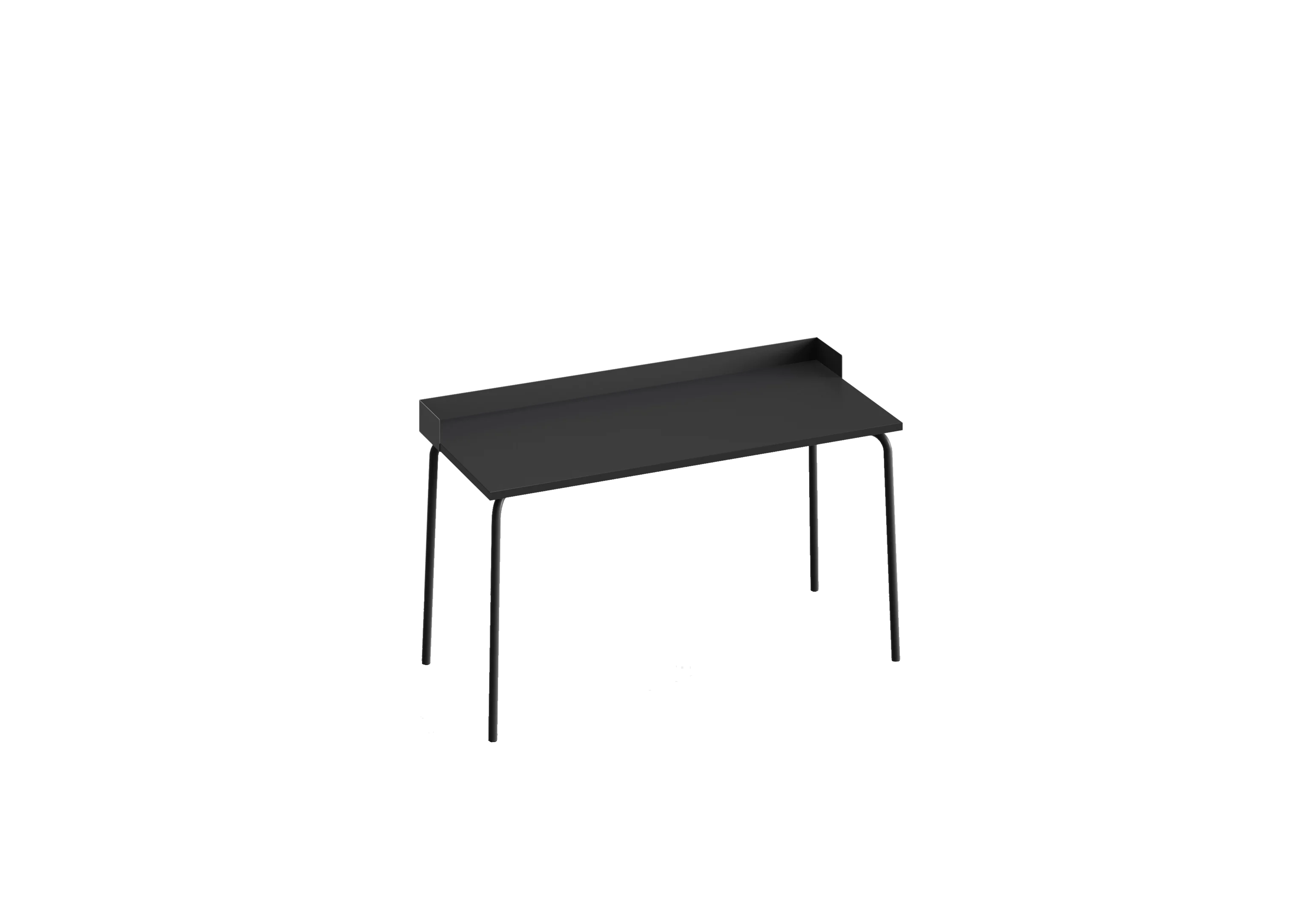 Стол прямоугольный GIBKO с бортиком 140х60  RAL 9005, Муар чёрный