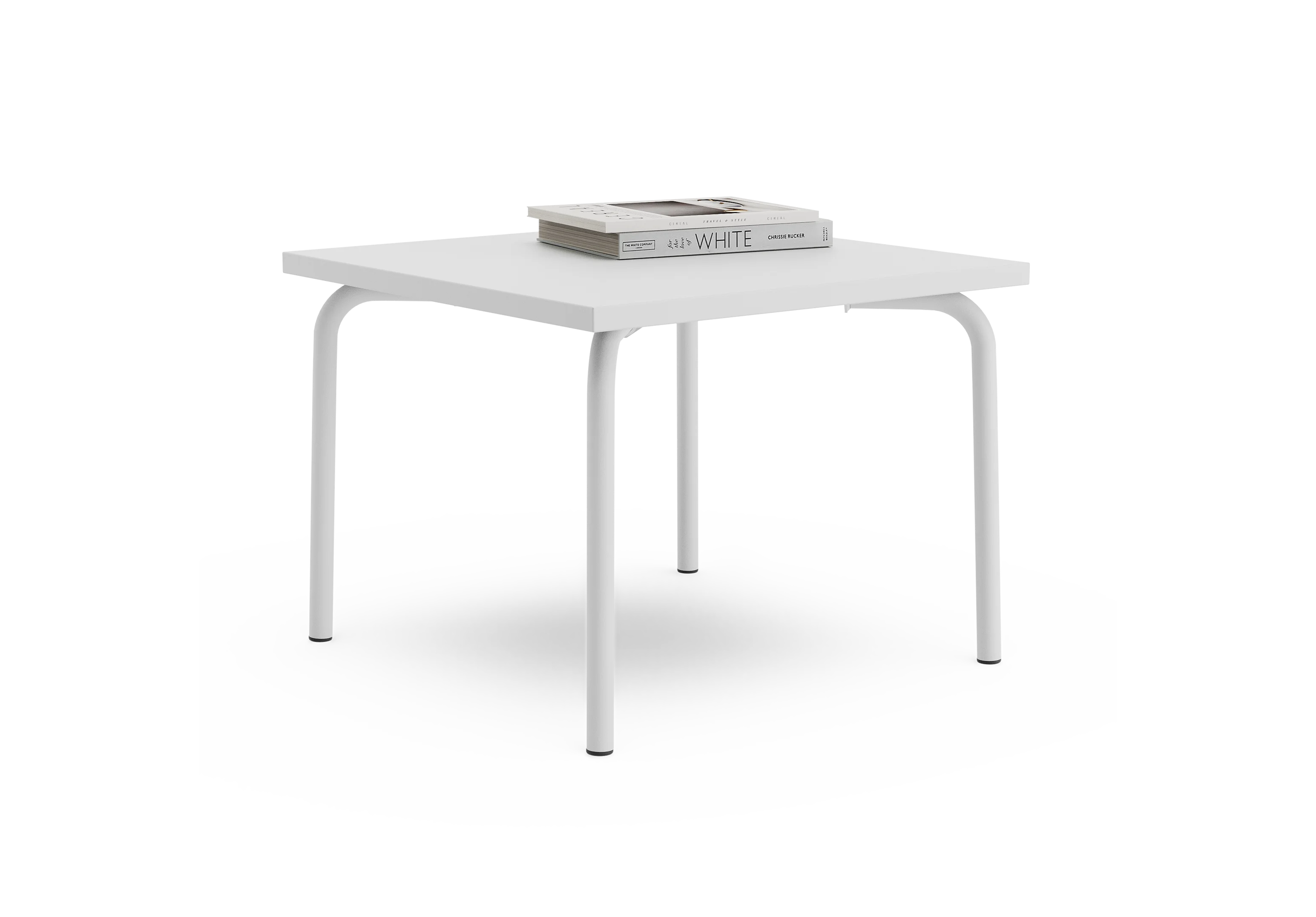 Cтол низкий квадратный GIBKO 60х60 RAL 9016, Белый премиум