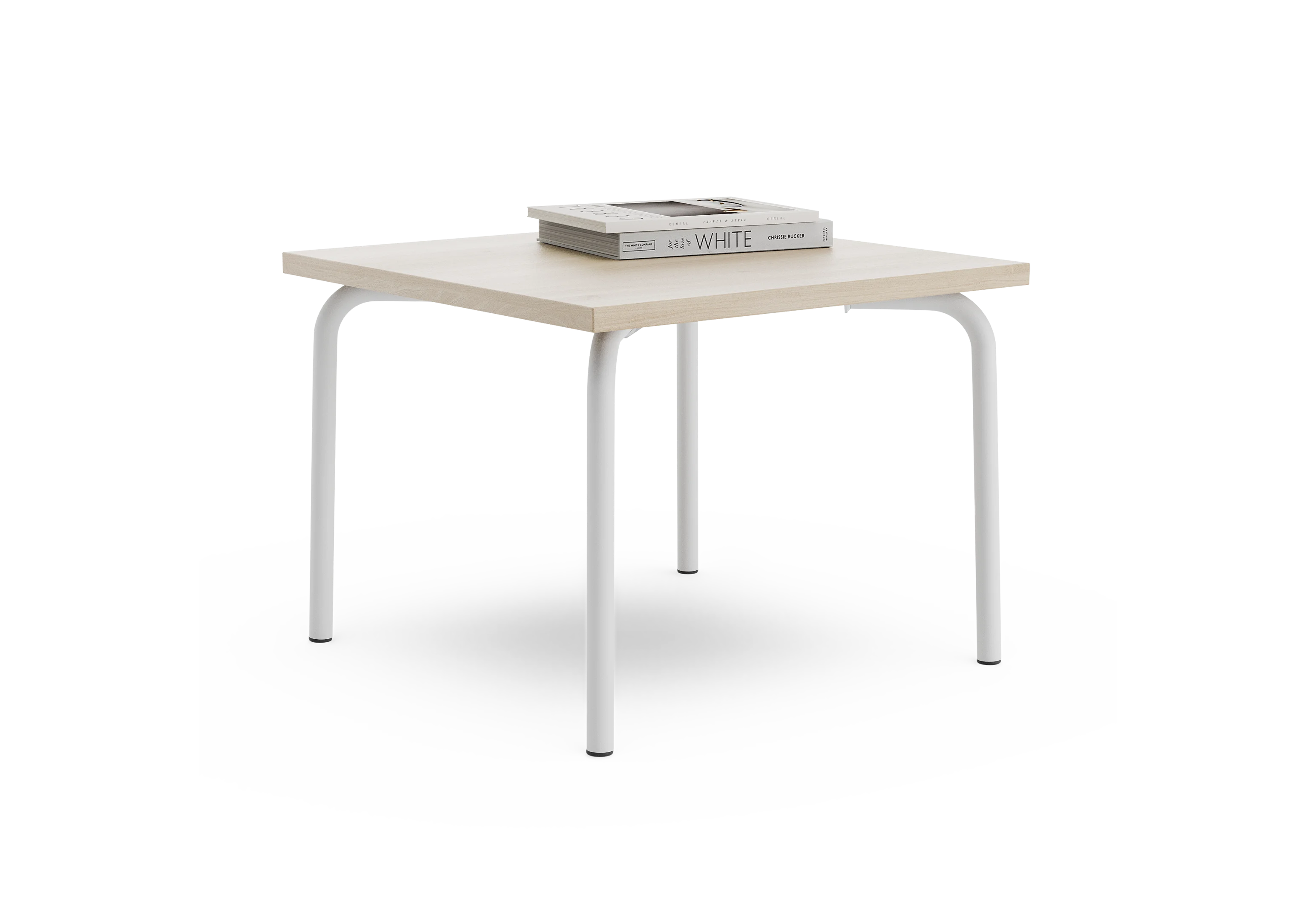 Cтол низкий квадратный GIBKO 60х60 RAL 9016, Акация Лэйклэнд