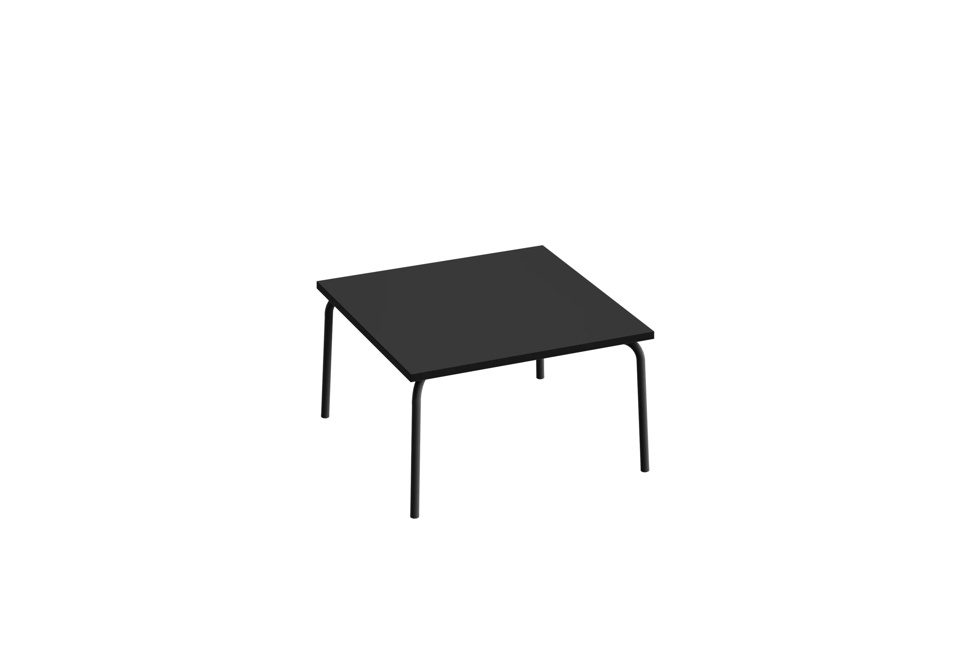 Стол низкий квадратный GIBKO 85х85 RAL 9005, Муар чёрный