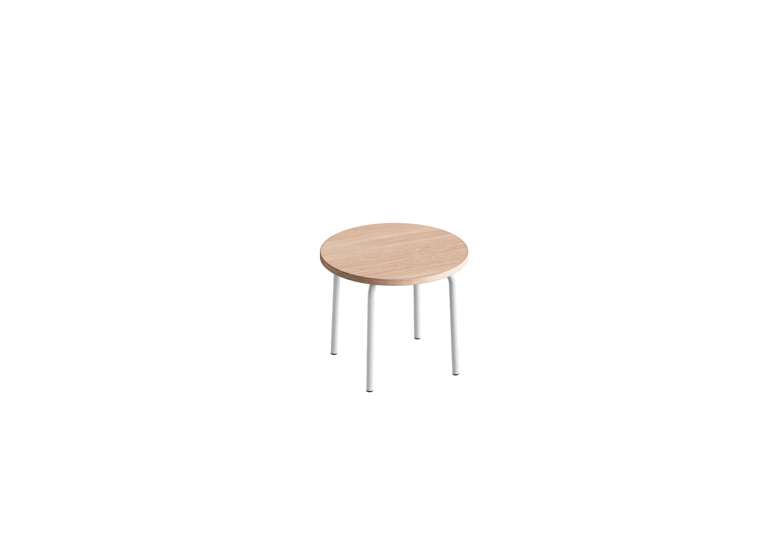 Стол низкий круглый GIBKO 60х60  RAL 9016, Акация Лэйклэнд