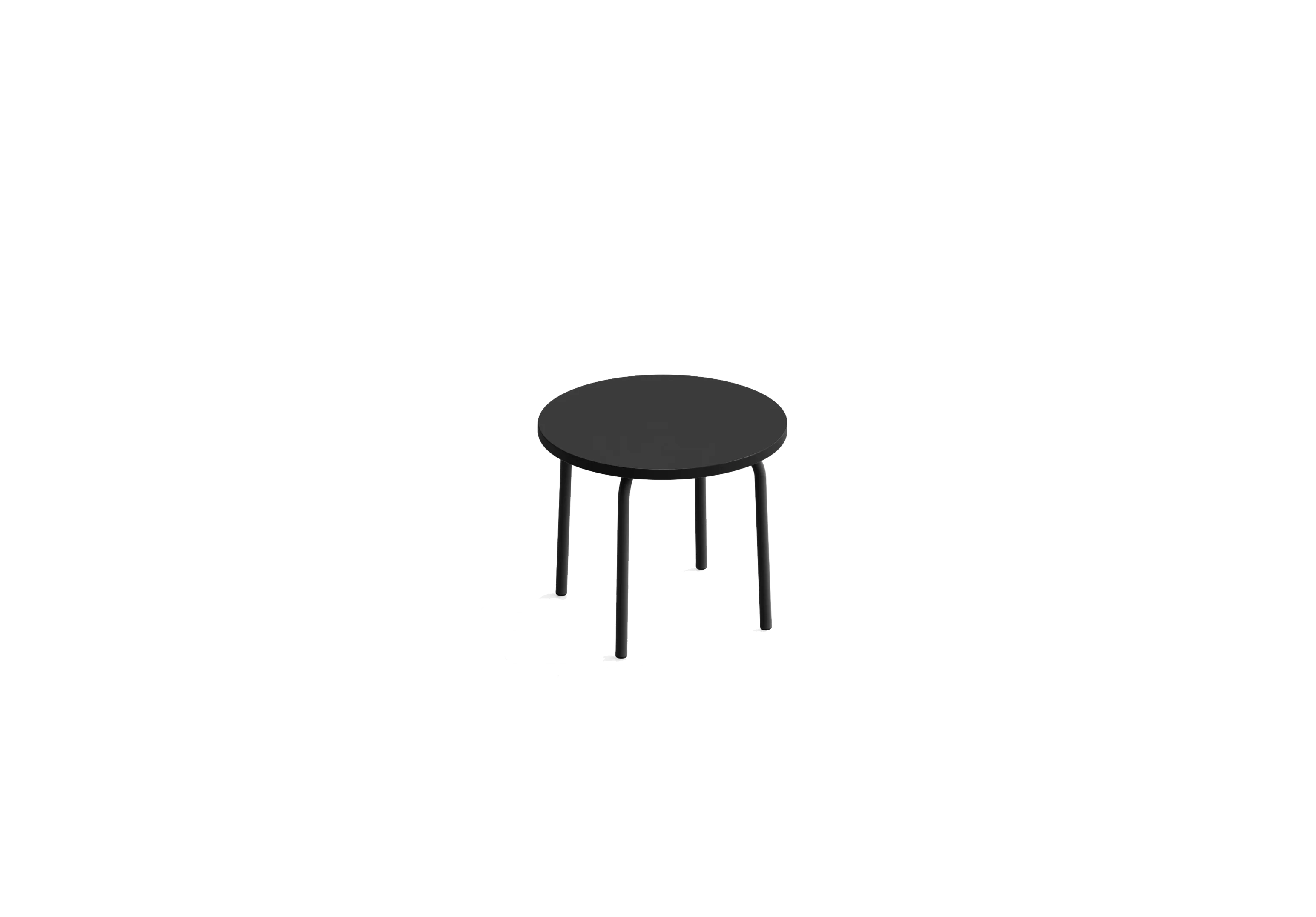 Стол низкий круглый GIBKO 60х60 RAL 9005, Муар чёрный