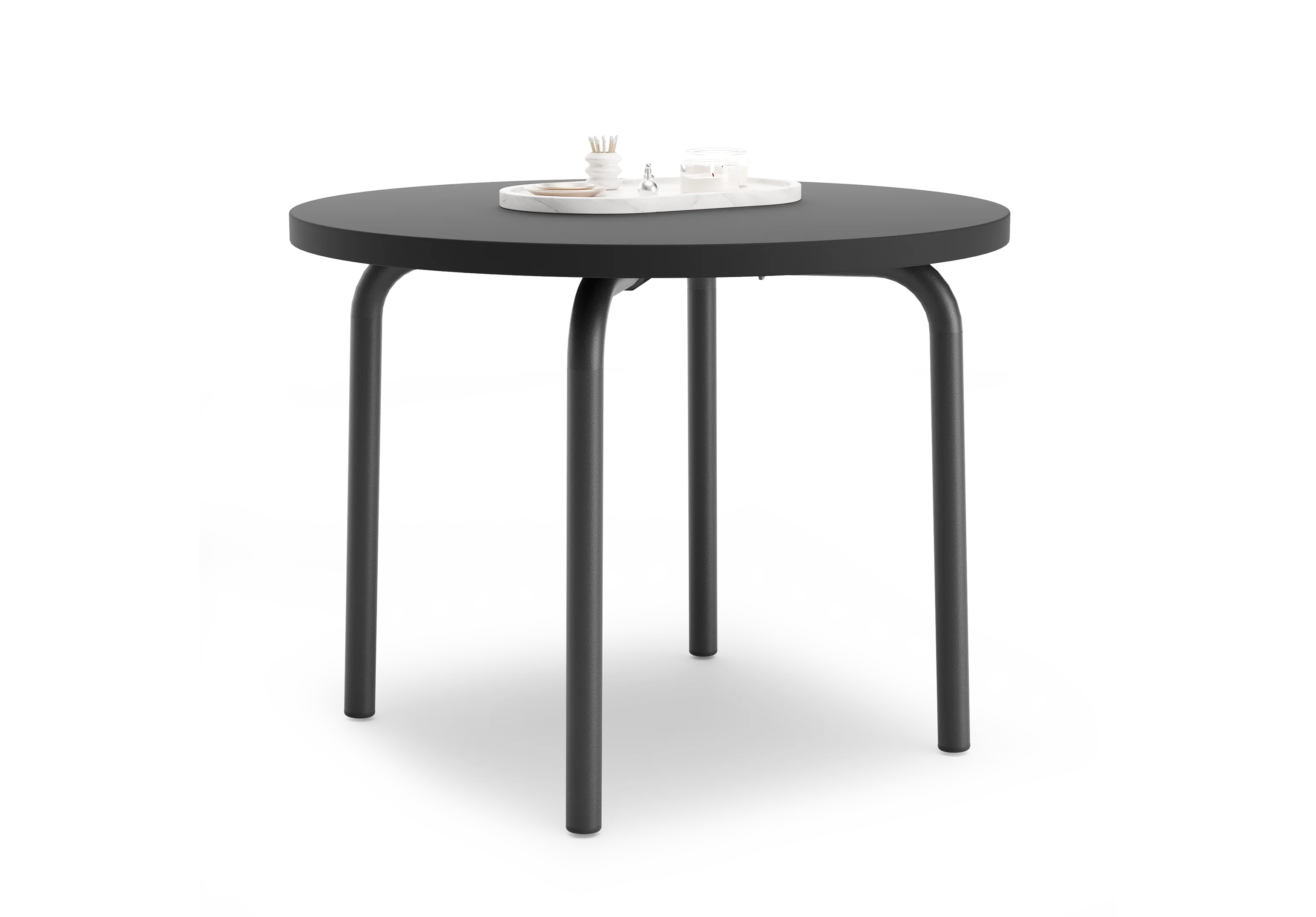 Стол низкий круглый GIBKO 60х60 RAL 9005, Муар чёрный