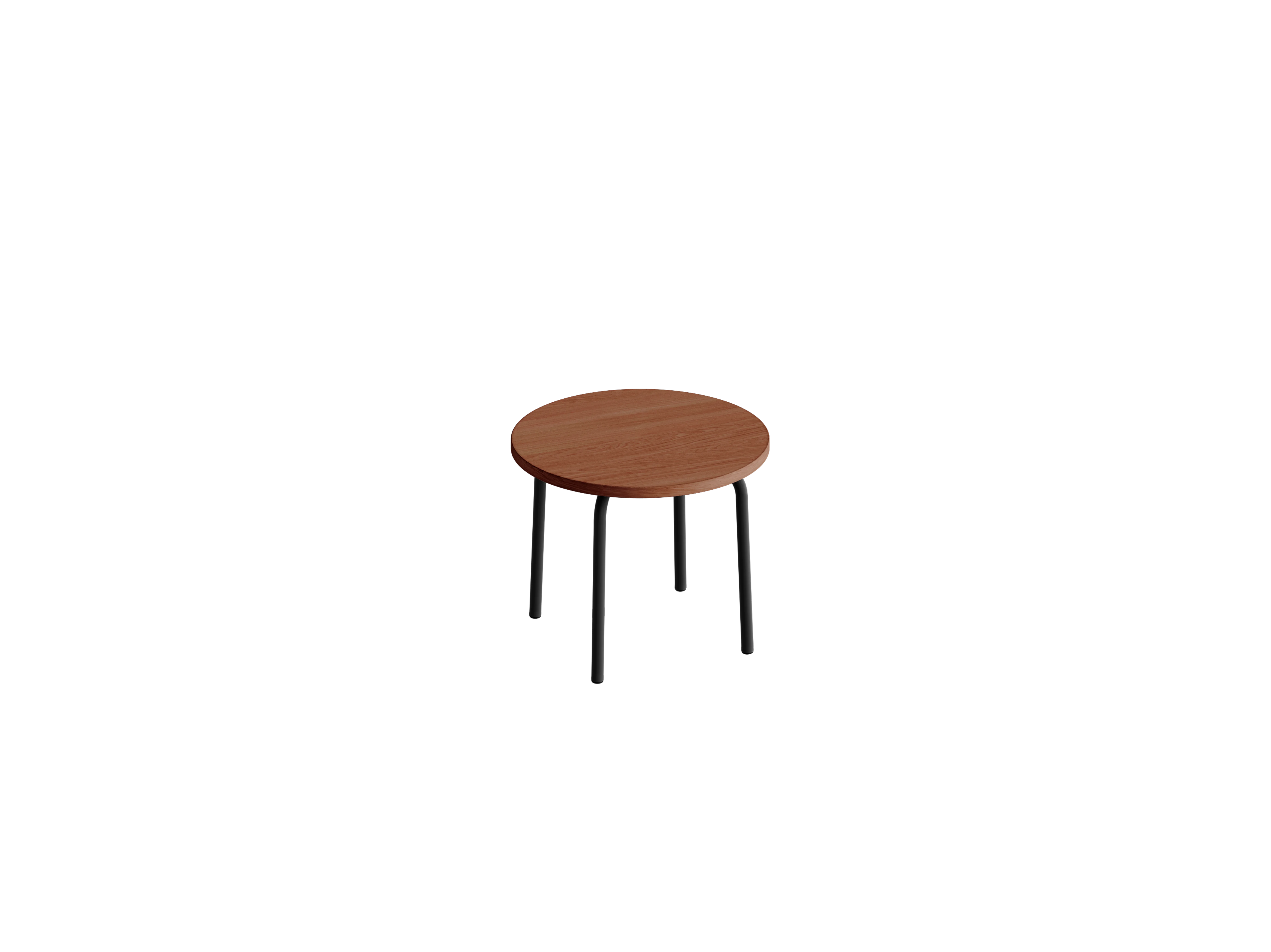 Стол низкий круглый GIBKO 60х60 RAL 9005, Орех Дижон натуральный