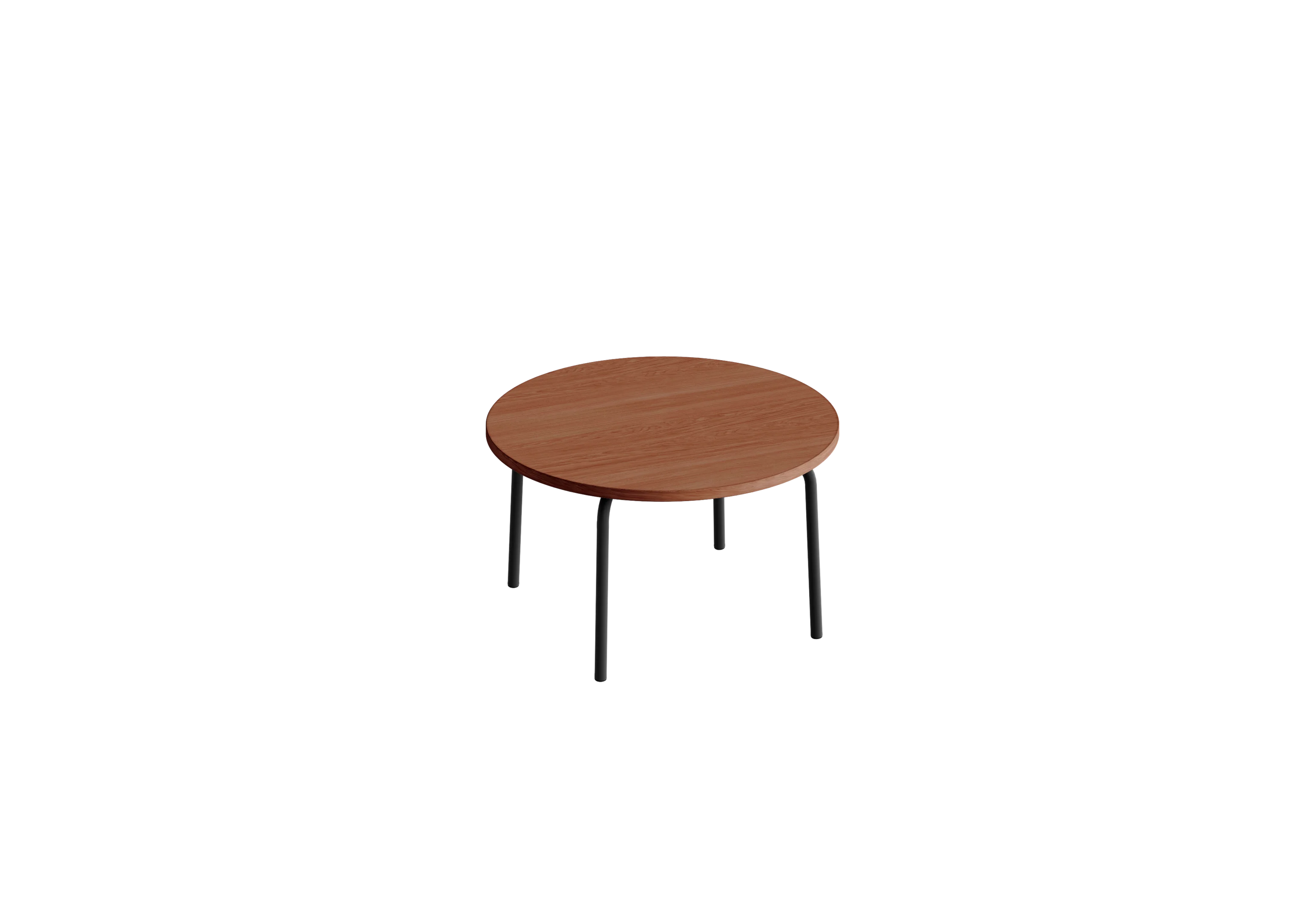 Стол низкий круглый GIBKO 85х85 RAL 9005, Орех Дижон натуральный