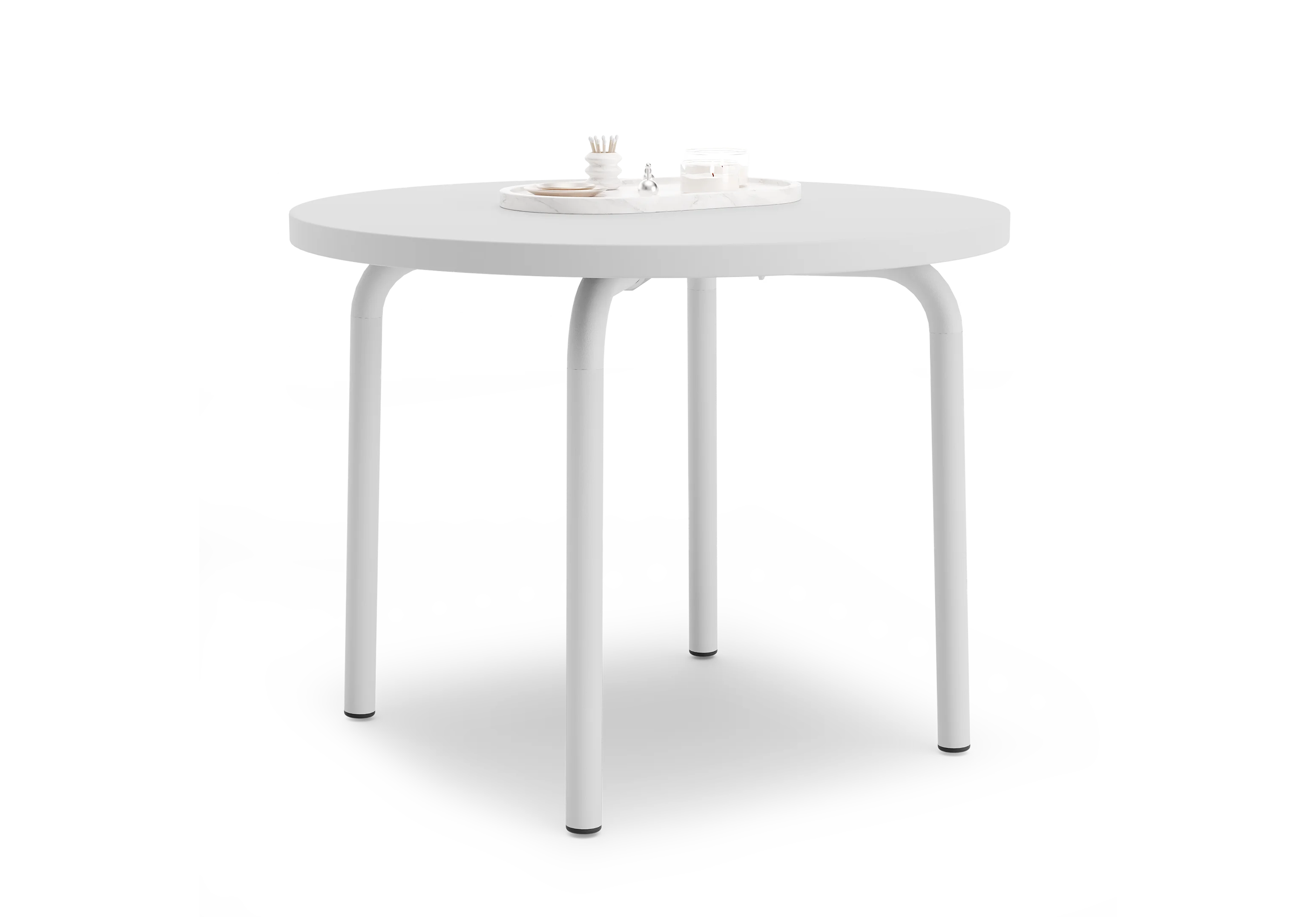 Стол низкий круглый GIBKO 85х85 RAL 9016, Белый премиум