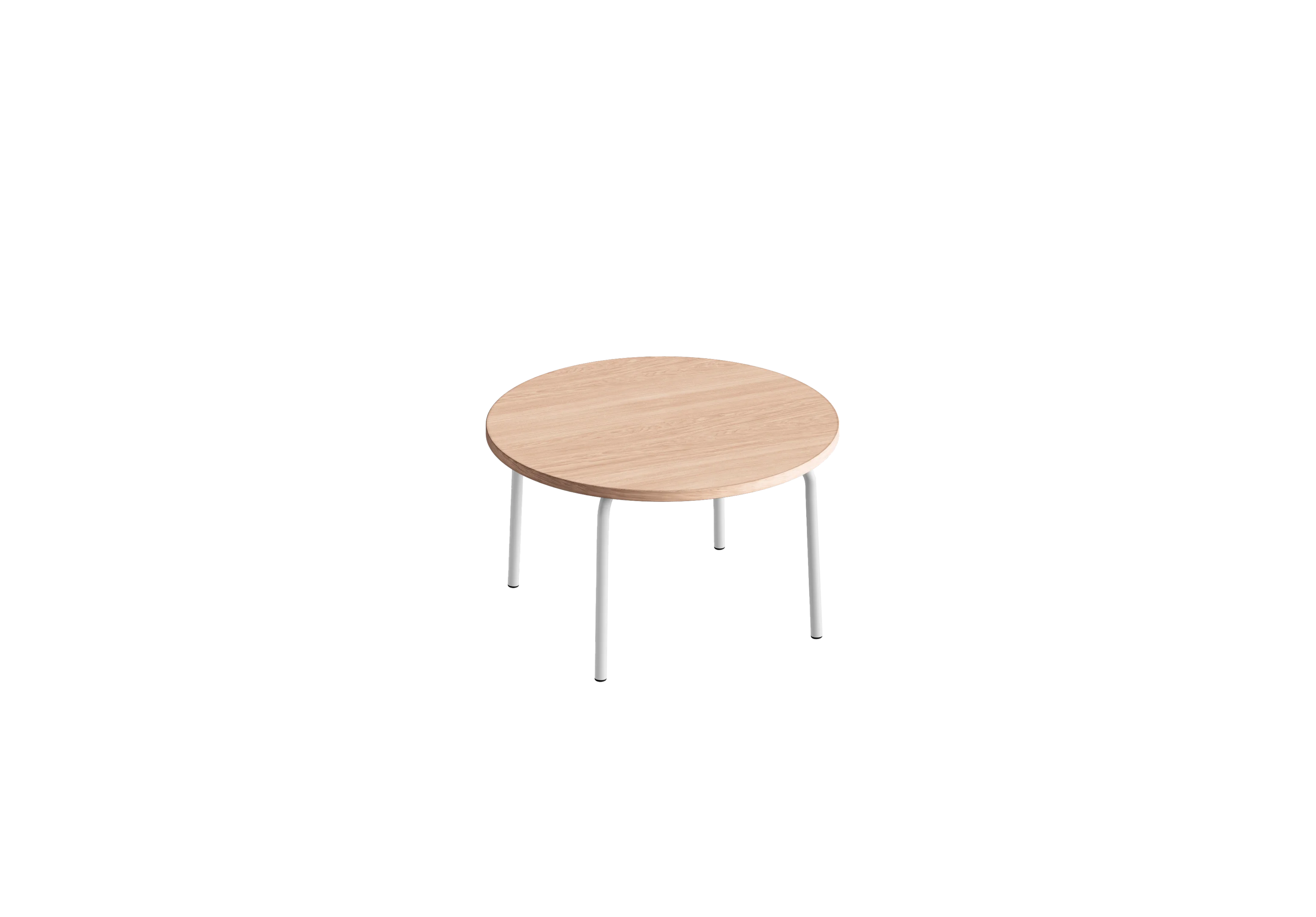 Стол низкий круглый GIBKO 85х85 RAL 9016, Акация Лэйклэнд