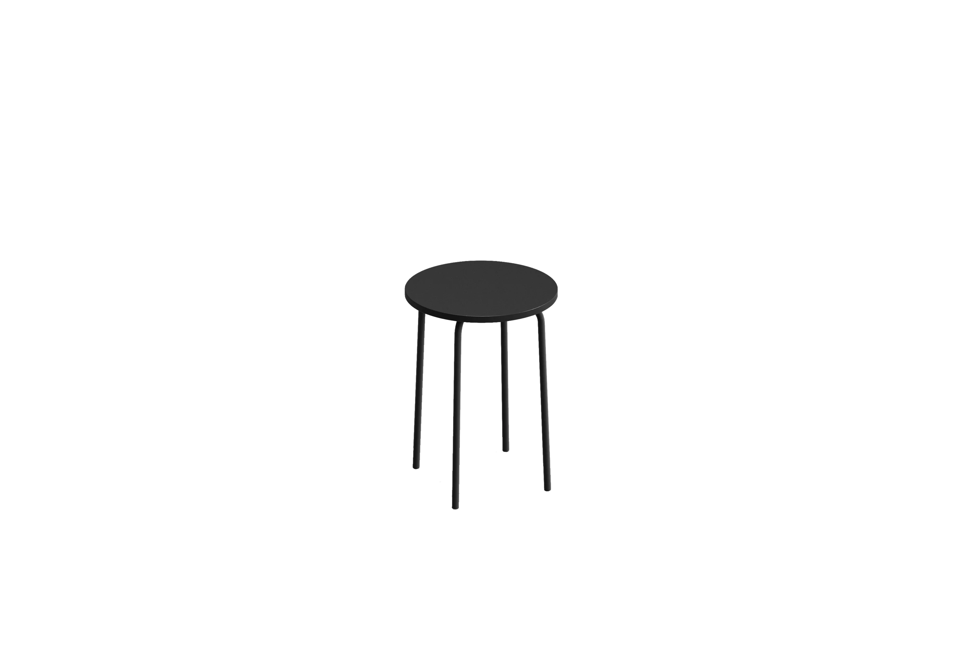 Стол круглый GIBKO 60х60 RAL 9005, Муар чёрный